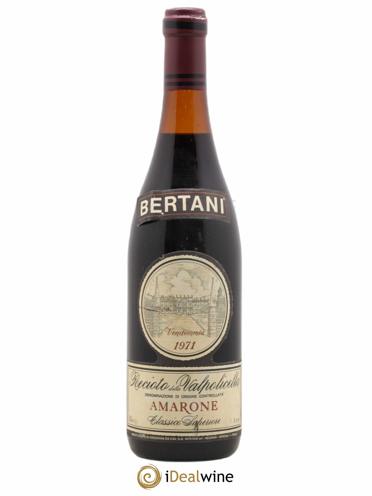 Amarone della Valpolicella DOC Recioto Classico Bertani 1971 - Lot de 1 bouteille - 0