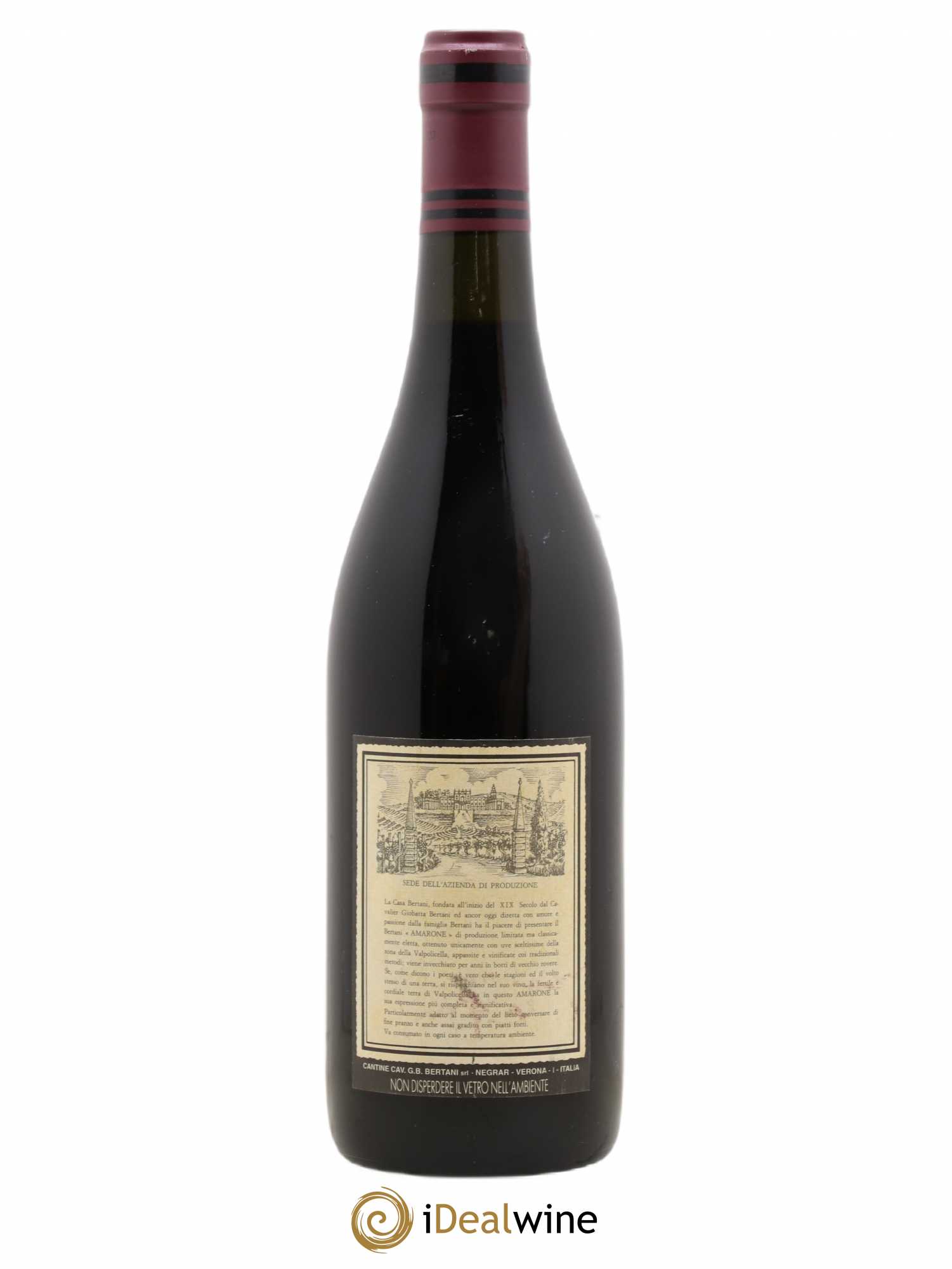 Amarone della Valpolicella DOC Recioto Classico Bertani 1980 - Lot de 1 bouteille - 1