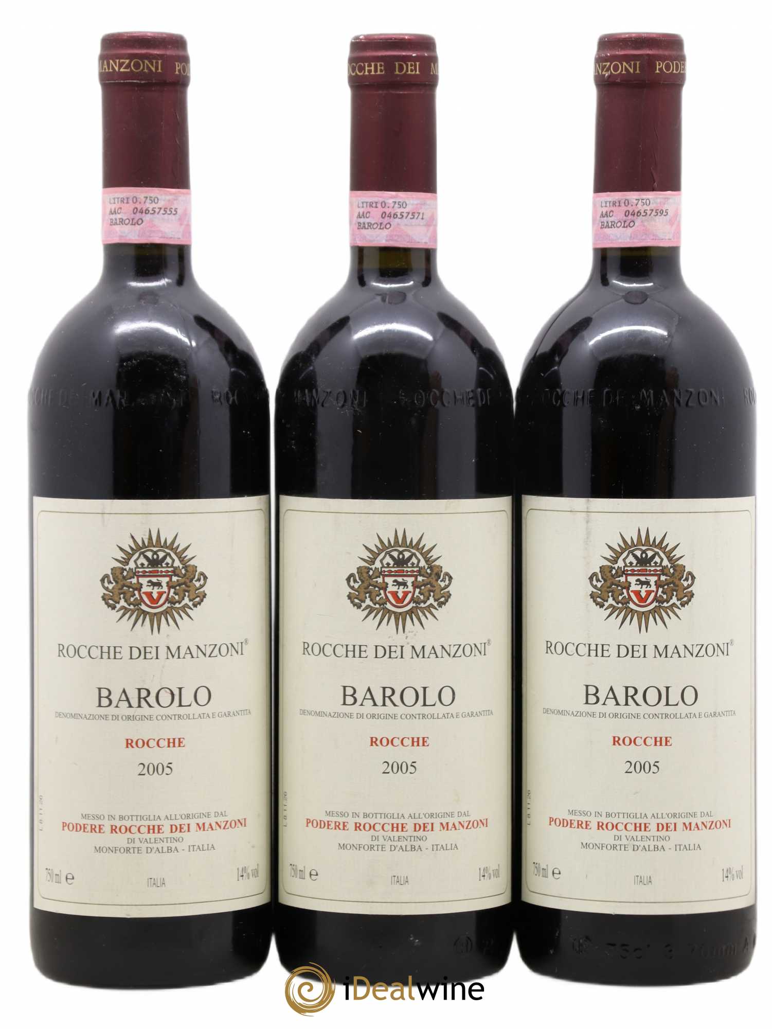 Barolo Rocche Podere Rocche de Manzoni di Valentino 2005 - Posten von 3 Flaschen - 0
