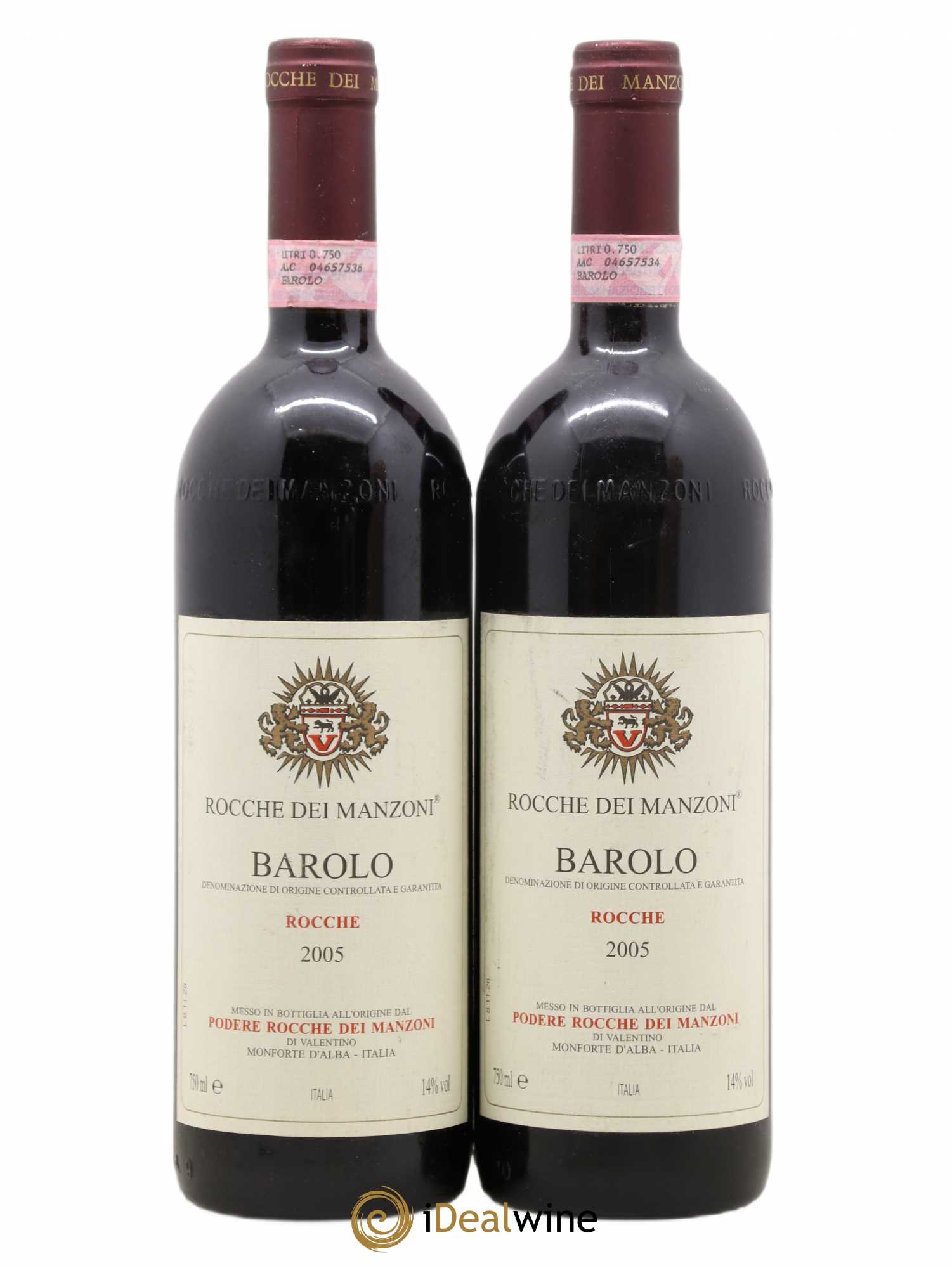 Barolo Rocche Podere Rocche de Manzoni di Valentino 2005 - Lot de 2 bouteilles - 0