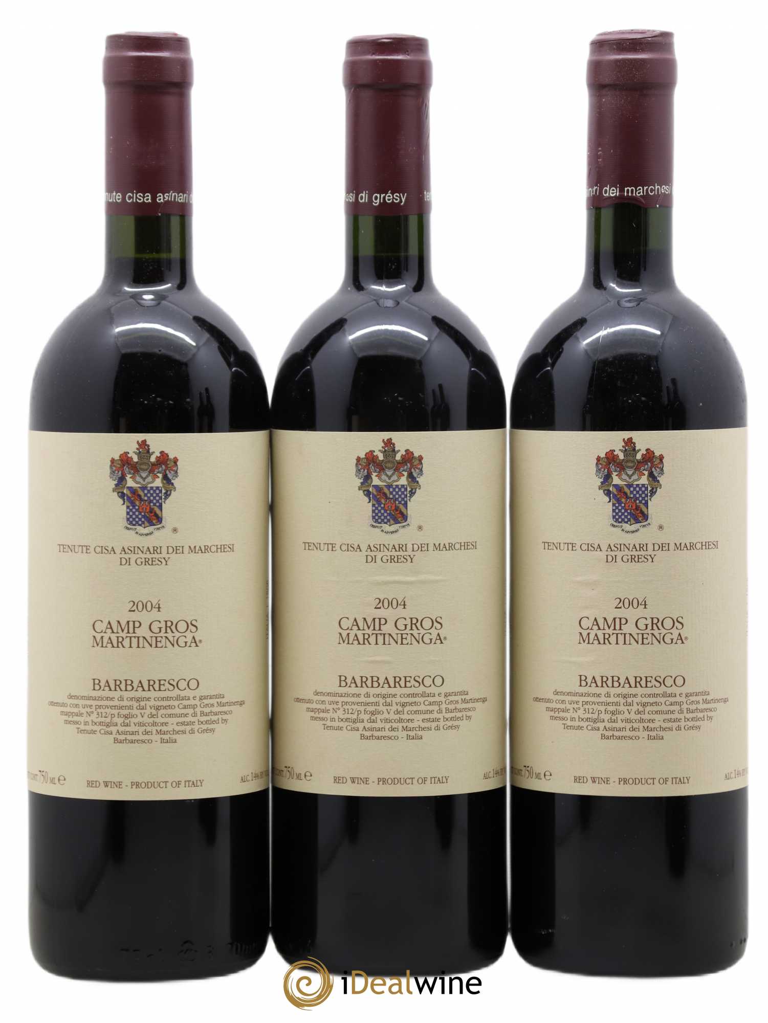 Barbaresco DOCG Camp Gros Martinenga Tenute Cisa Asinari dei Marchesi di Gresy 2004 - Lotto di 6 bottiglie - 1