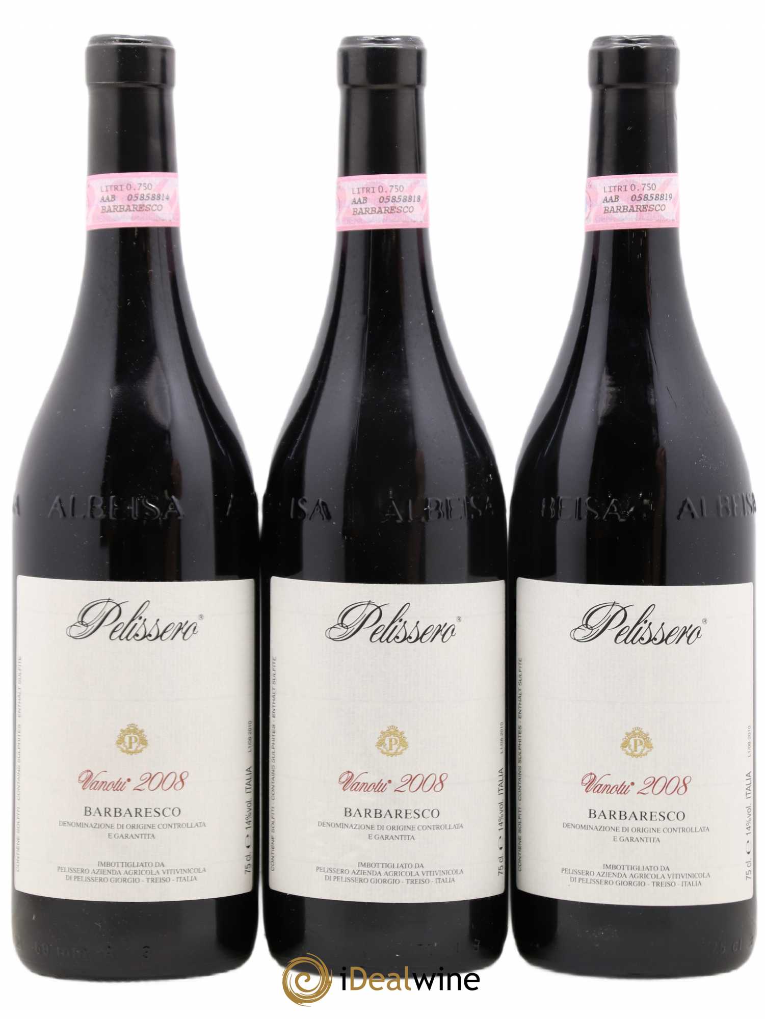 Barbaresco DOCG Vanotu Pelissero 2008 - Lot de 3 bouteilles - 0