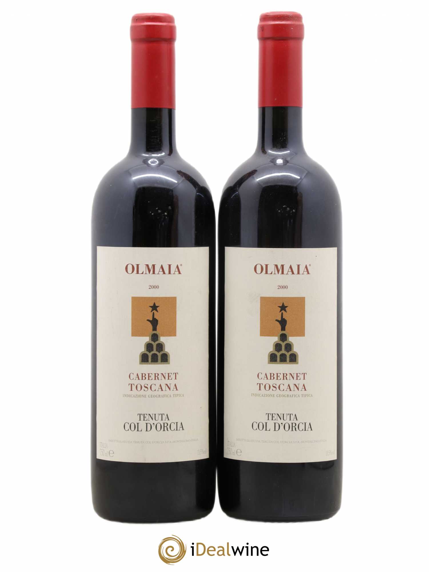 Toscana IGT Olmaia Tenuta Col d'Orcia 2000 - Lot de 2 bouteilles - 0