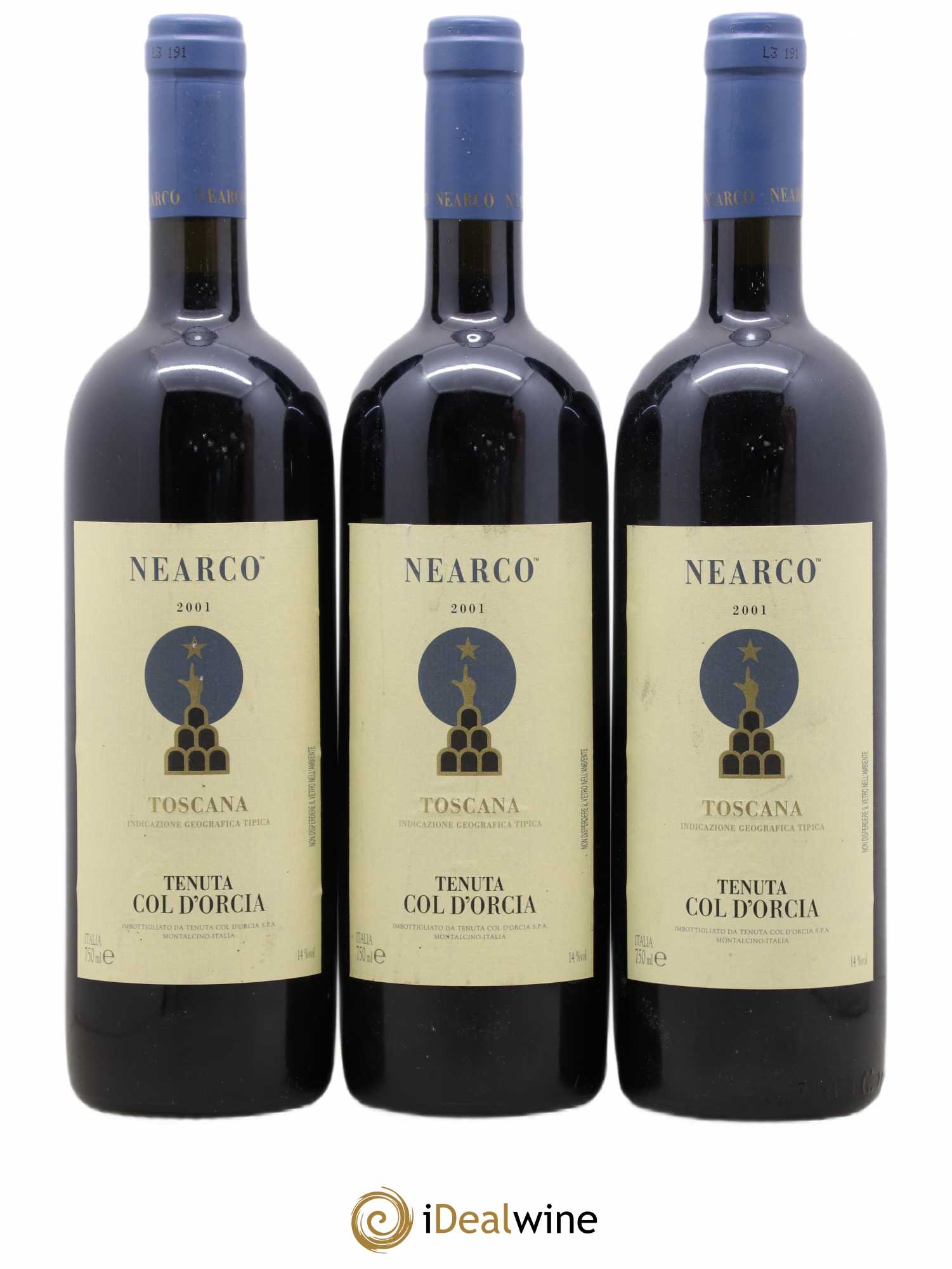 Toscana IGT Nearco Tenuta Col d'Orcia 2001 - Posten von 6 Flaschen - 2