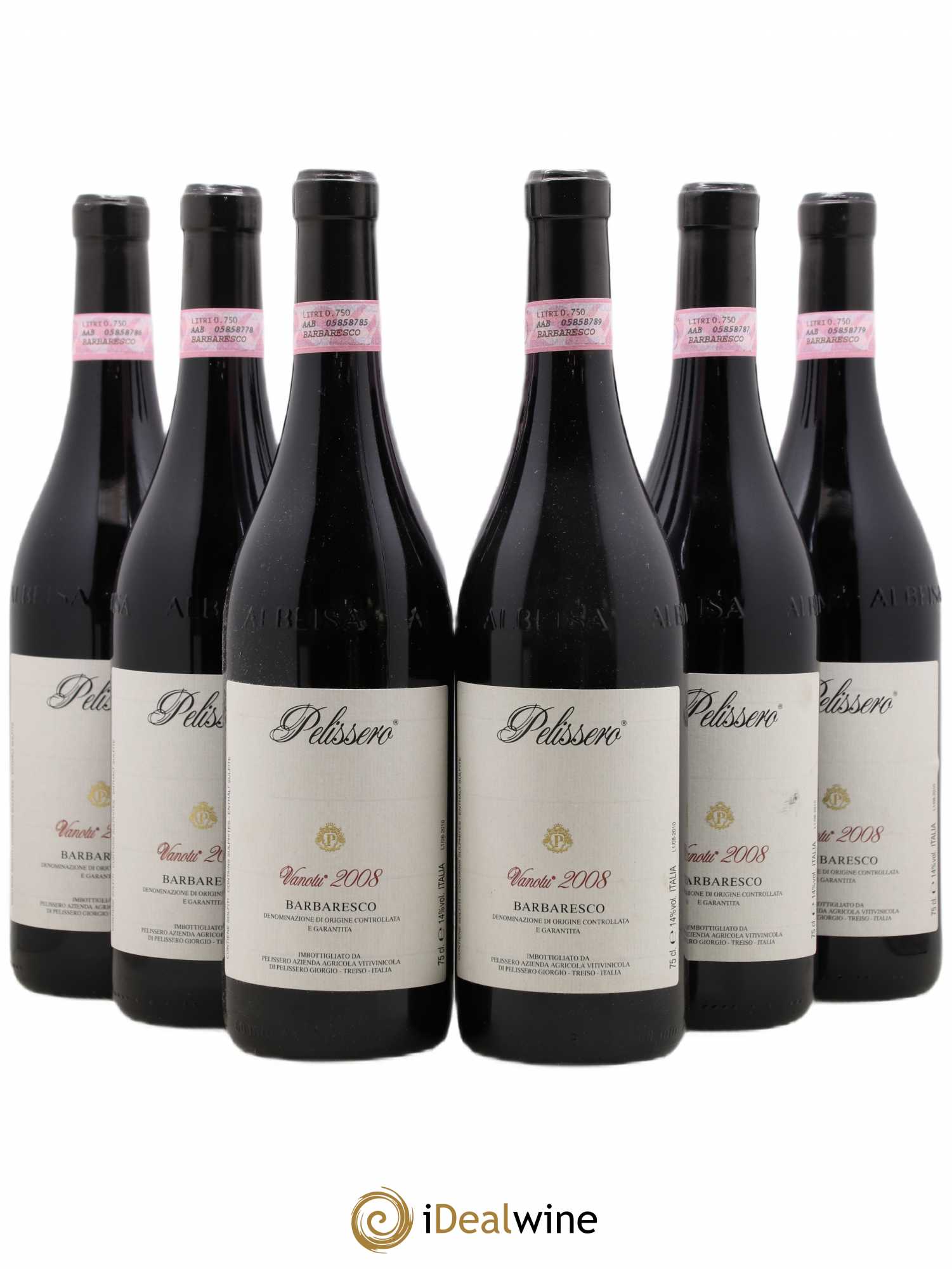 Barbaresco DOCG Vanotu Pelissero 2008 - Lot de 6 bouteilles - 0
