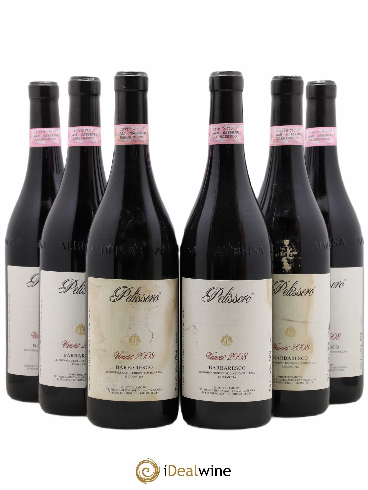 Barbaresco DOCG Vanotu Pelissero 2008 - Lot de 6 bouteilles - 0