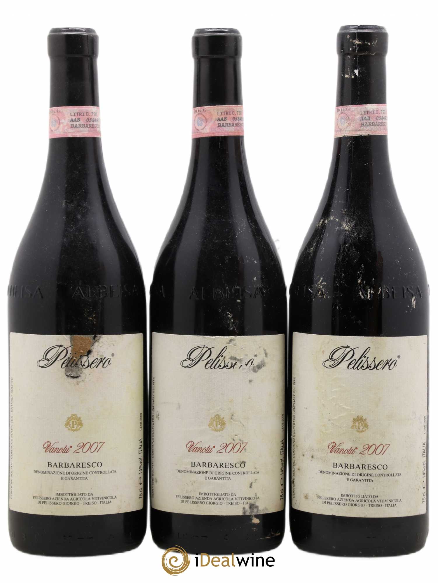 Barbaresco DOCG Vanotu Pelissero 2007 - Lot de 3 bouteilles - 0