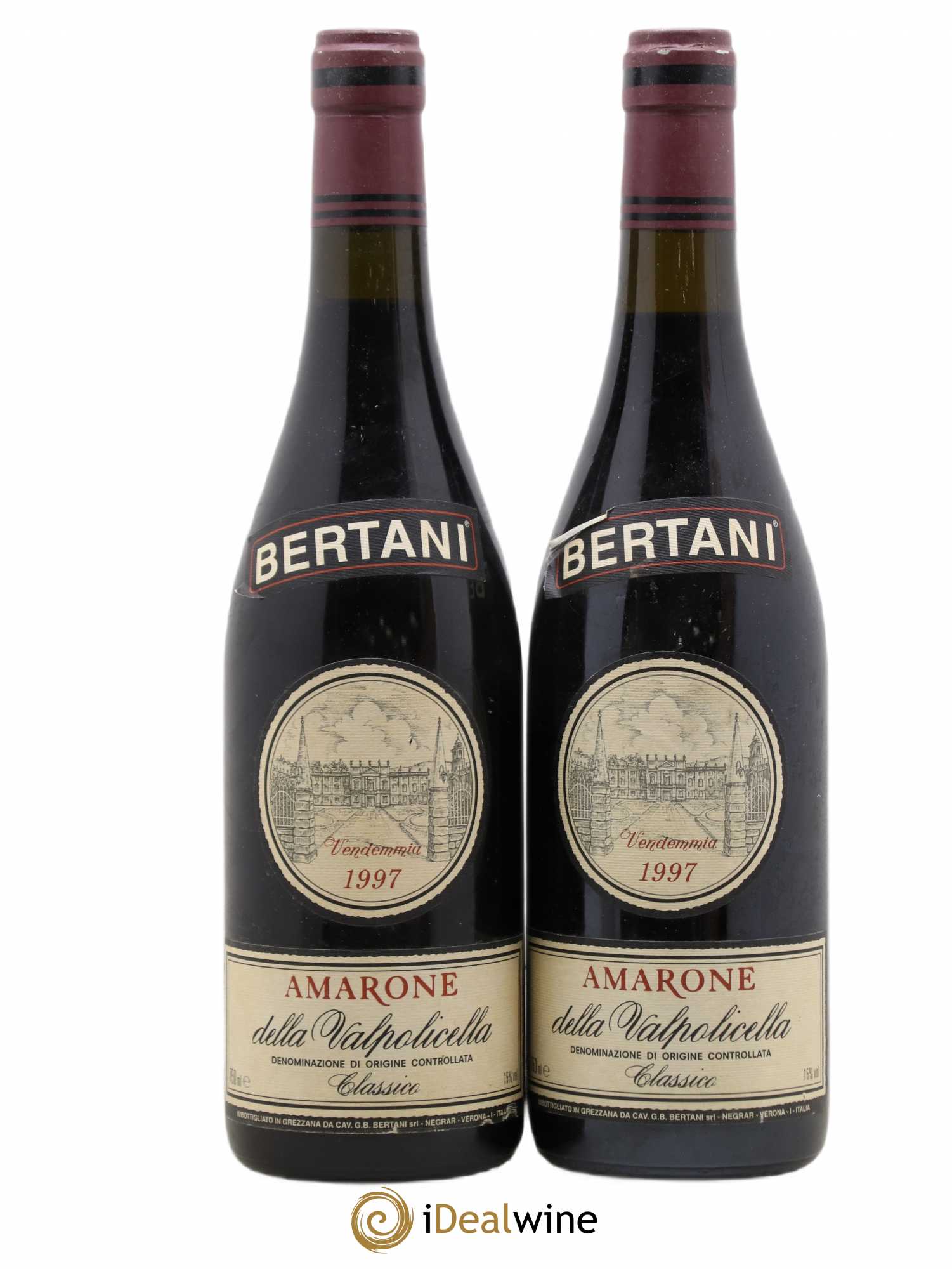 Amarone della Valpolicella DOC Classico Bertani 1997 - Lot de 2 bouteilles - 0