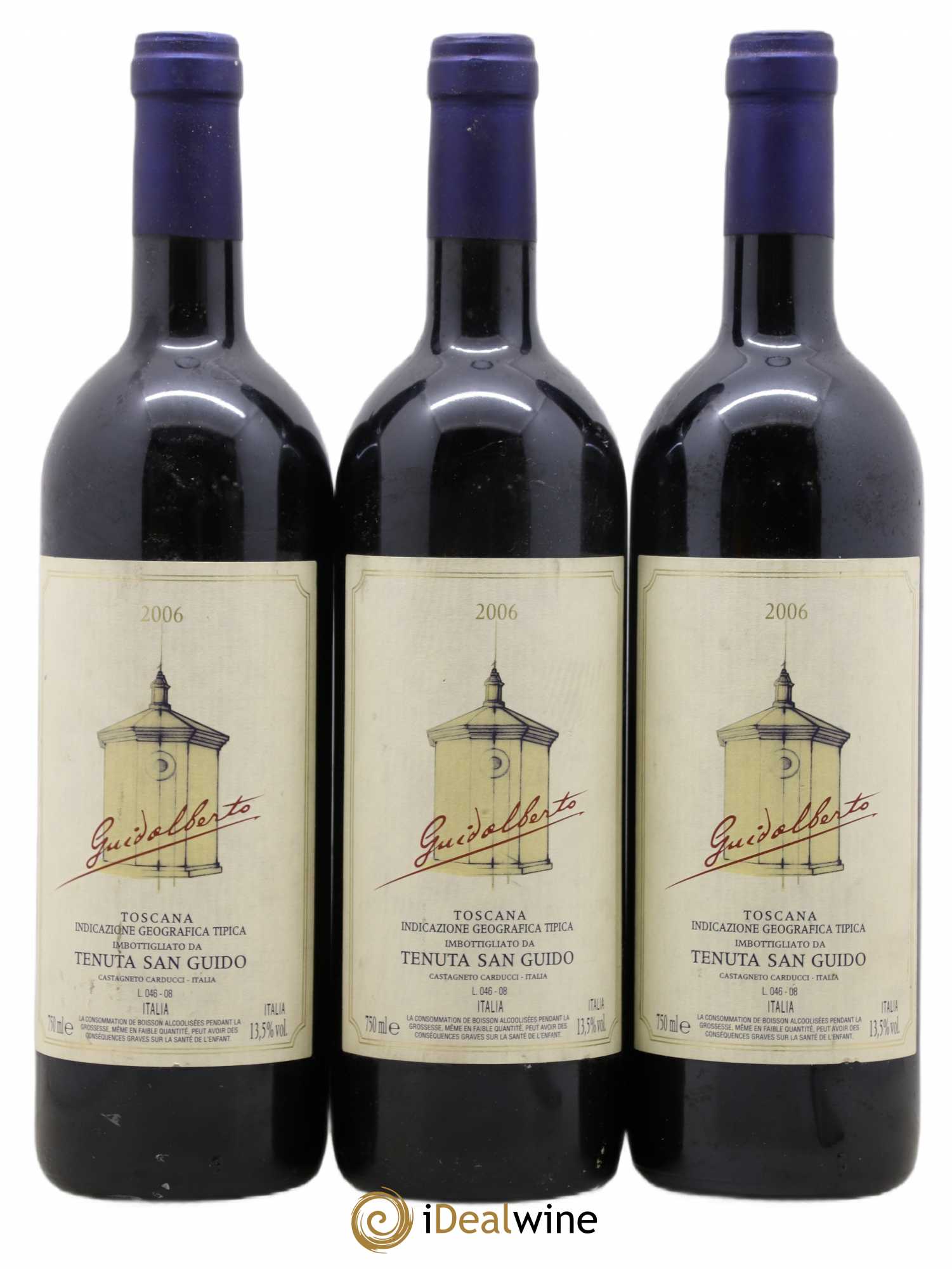Toscana IGT Guidalberto Tenuta San Guido 2006 - Lot de 3 bouteilles - 0