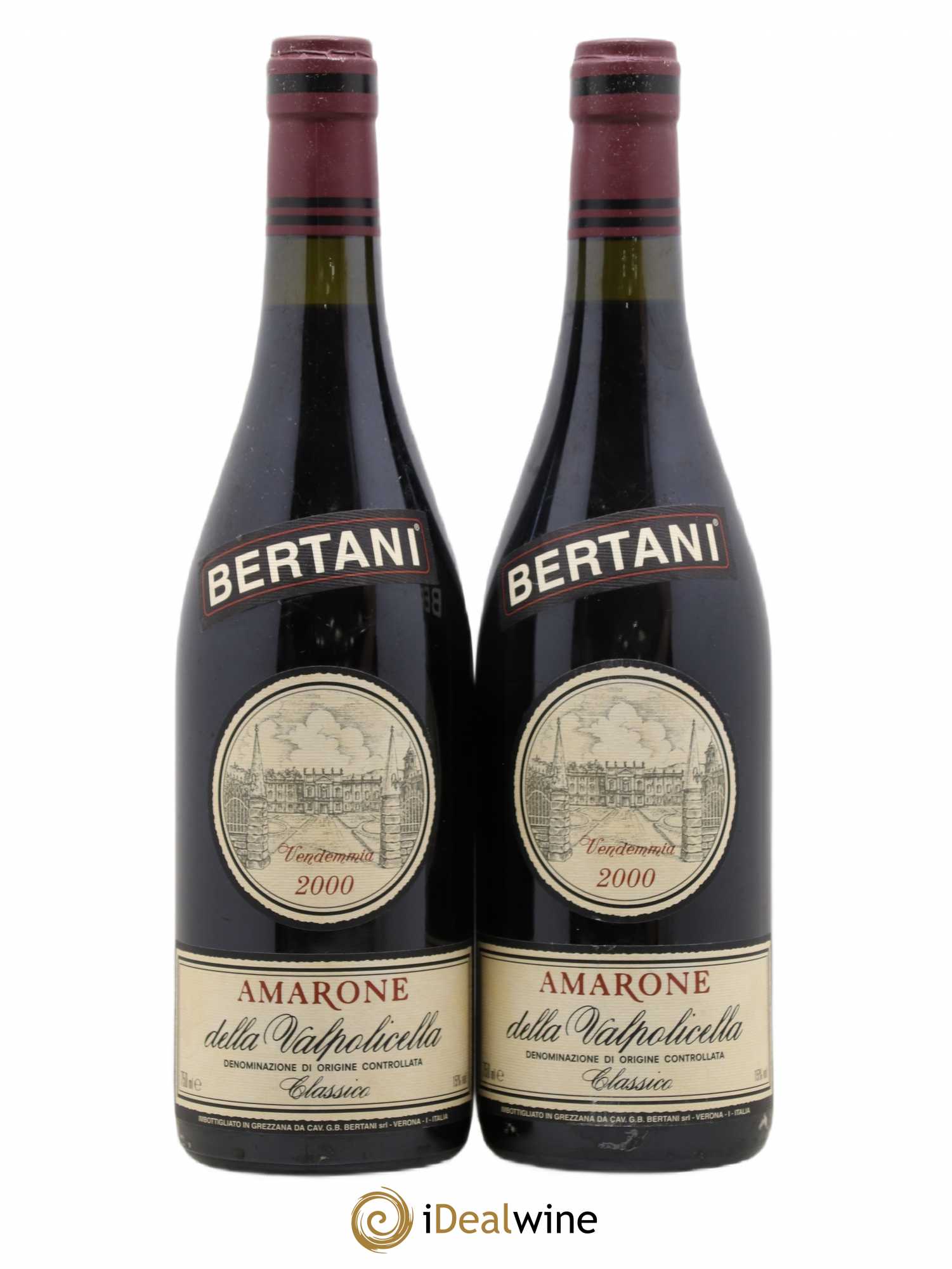 Amarone della Valpolicella DOC Classico Bertani 2000 - Lot de 2 bouteilles - 0
