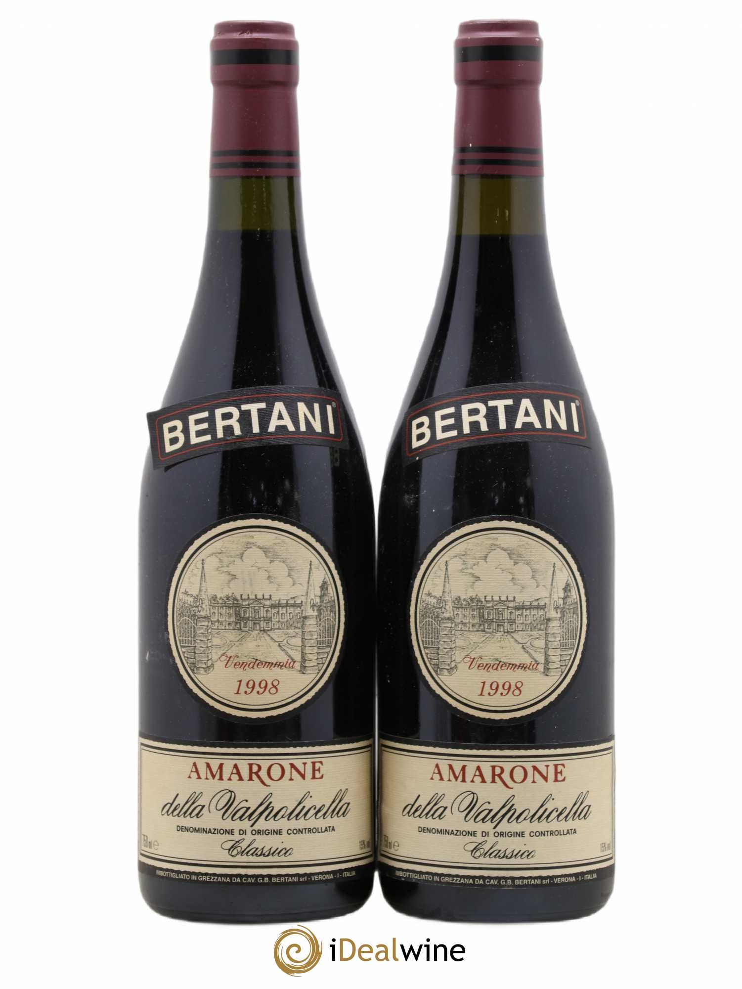 Amarone della Valpolicella DOC Classico Bertani 1998 - Lot de 2 bouteilles - 0