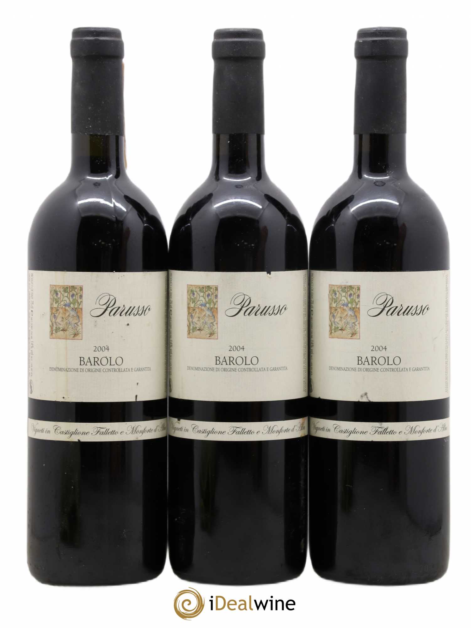 Barolo Parusso 2004 - Lot de 3 bouteilles - 0