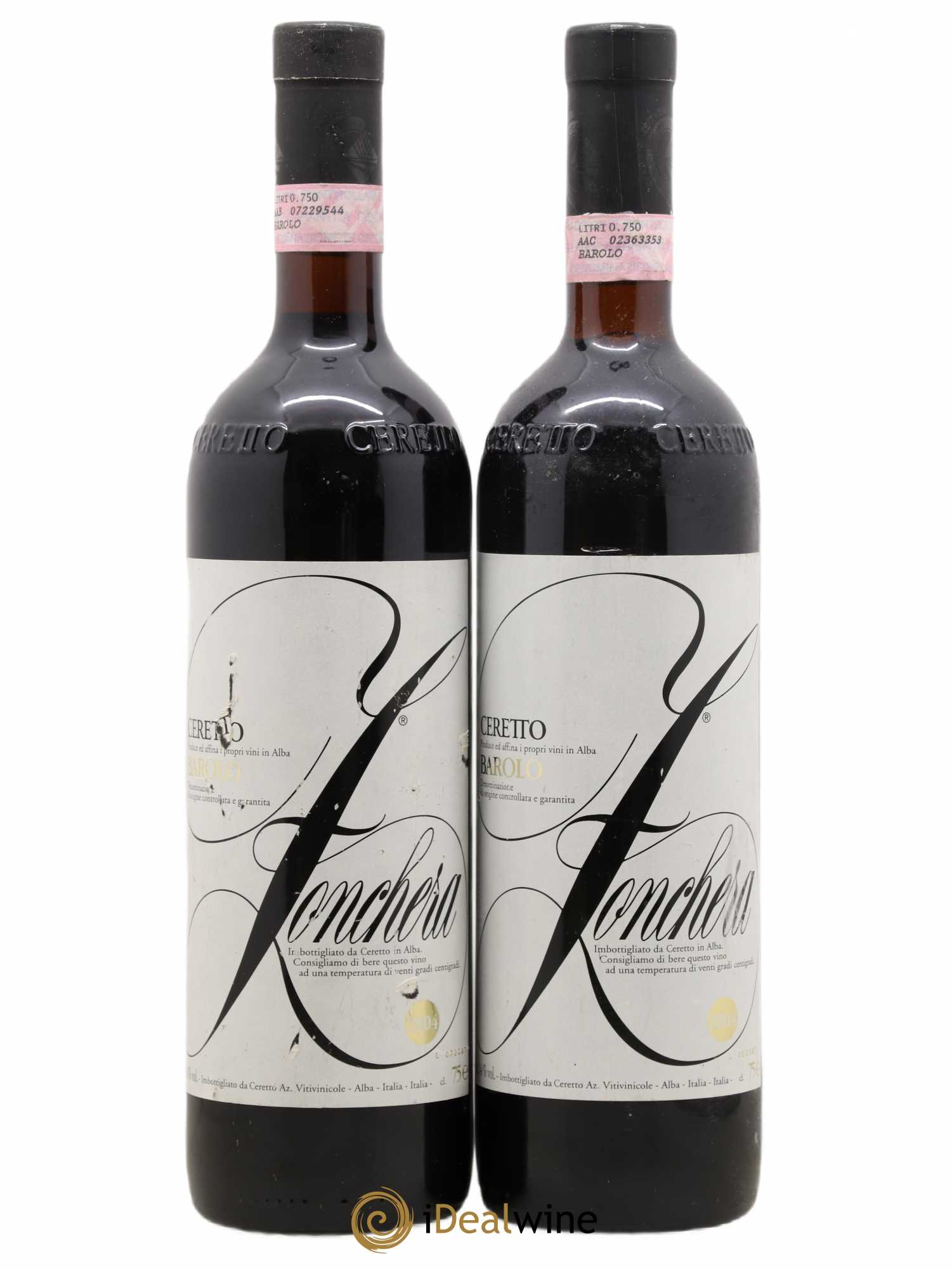 Barolo Ceretto Zonchera 2004 - Posten von 2 Flaschen - 0