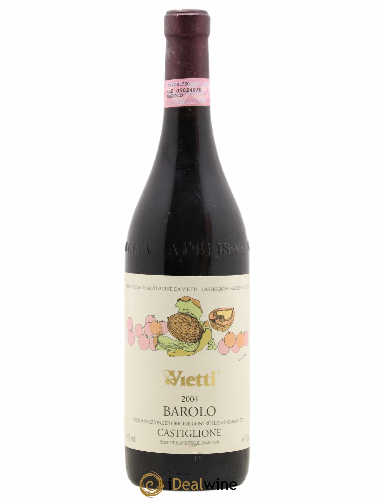 Barolo DOCG Castiglione Vietti 2004 - Lot de 1 bouteille - 0