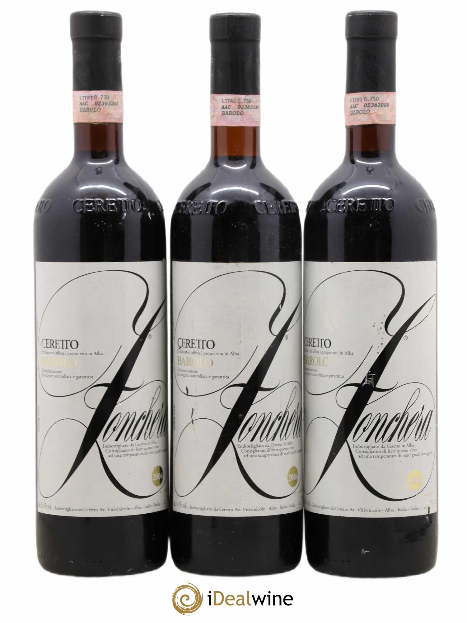 Barolo Ceretto Zonchera 2004 - Posten von 3 Flaschen - 0