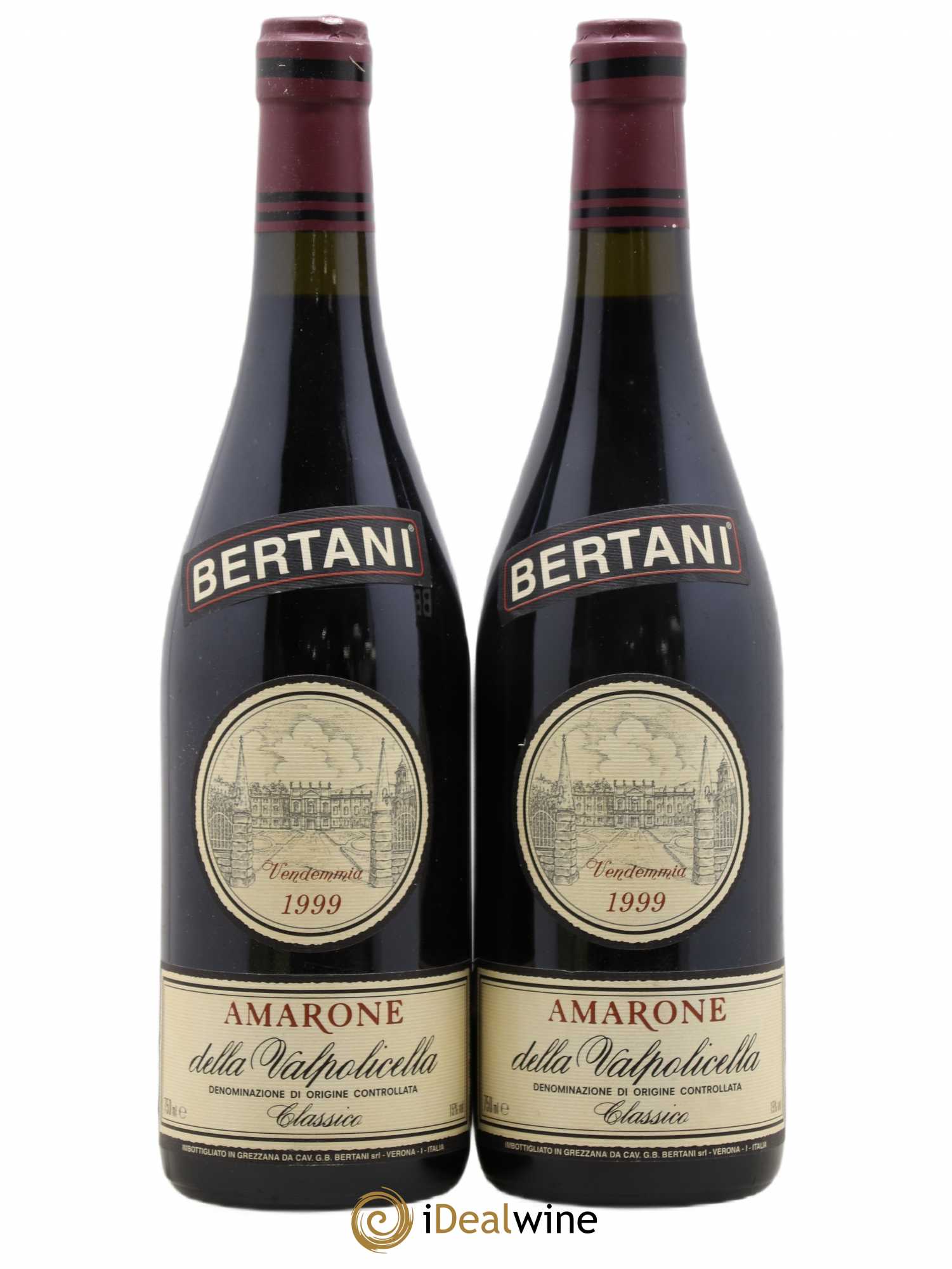 Amarone della Valpolicella DOC Classico Bertani 1999 - Lot de 2 bouteilles - 0