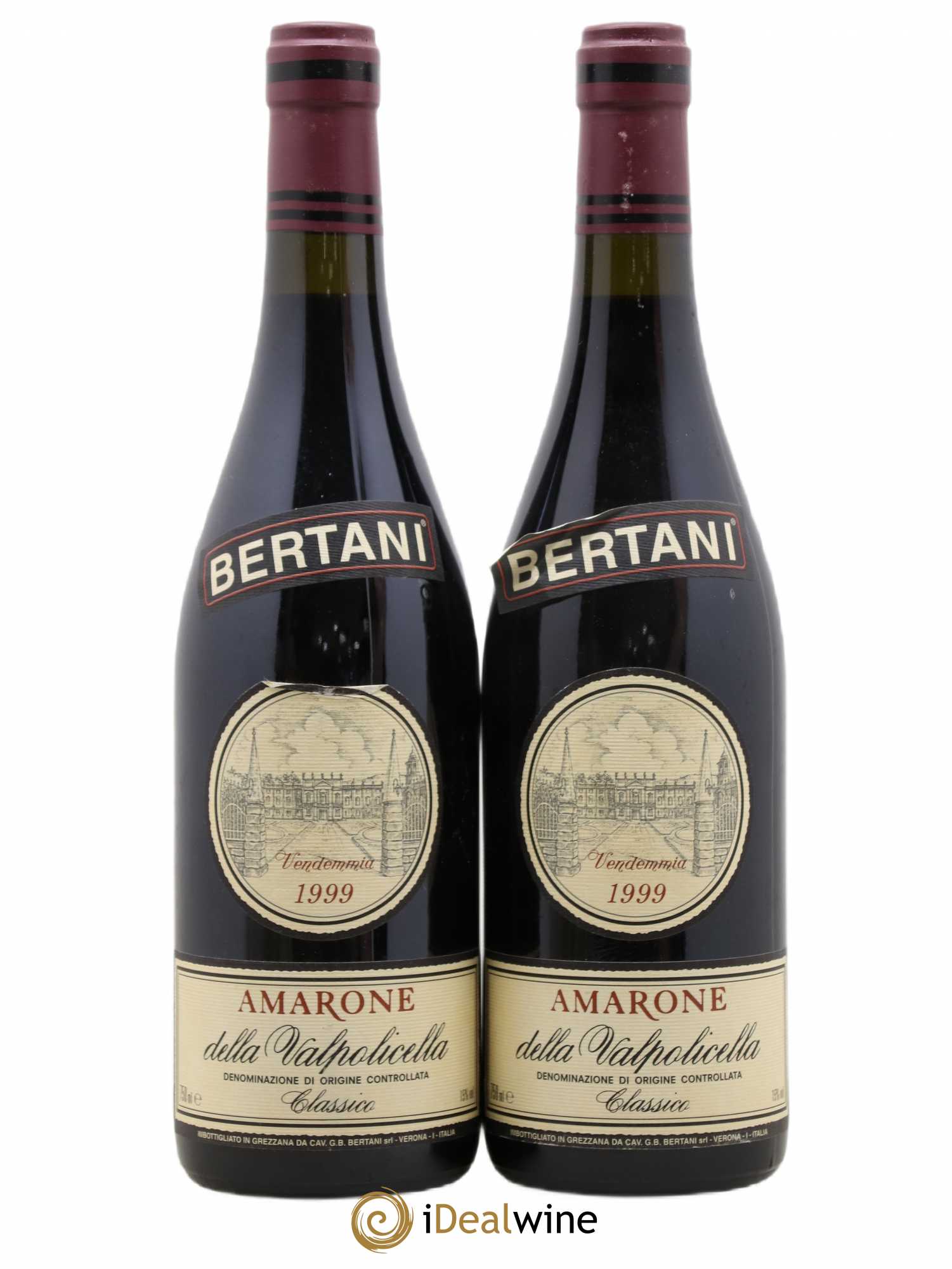 Amarone della Valpolicella DOC Classico Bertani 1999 - Lot de 2 bouteilles - 0