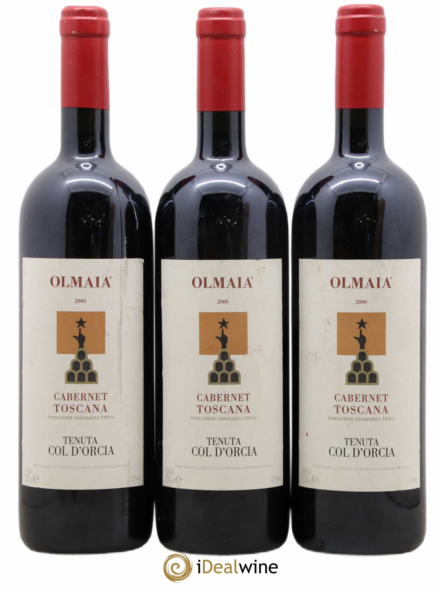 Toscana IGT Olmaia Tenuta Col d'Orcia 2000 - Lot de 3 bouteilles - 0