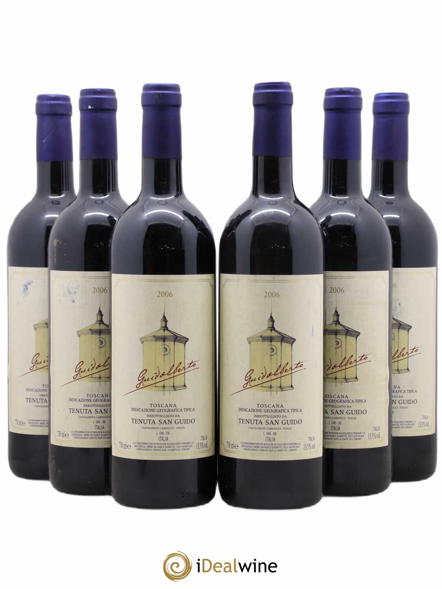 Toscana IGT Guidalberto Tenuta San Guido 2006 - Lot de 6 bouteilles - 0