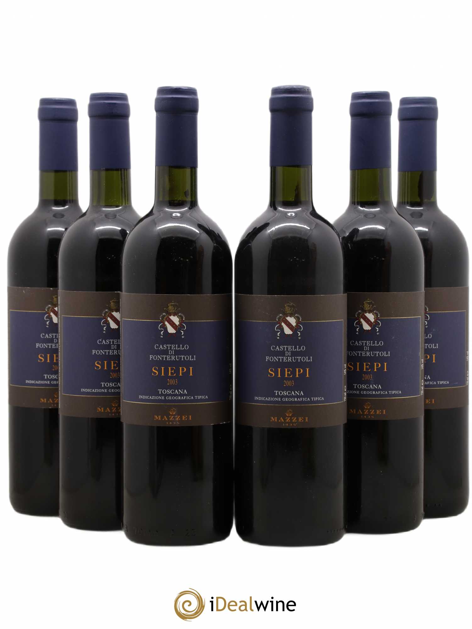 Toscana IGT Castello di Fonterutoli Siepi Mazzei 2003 - Lot de 6 bouteilles - 0