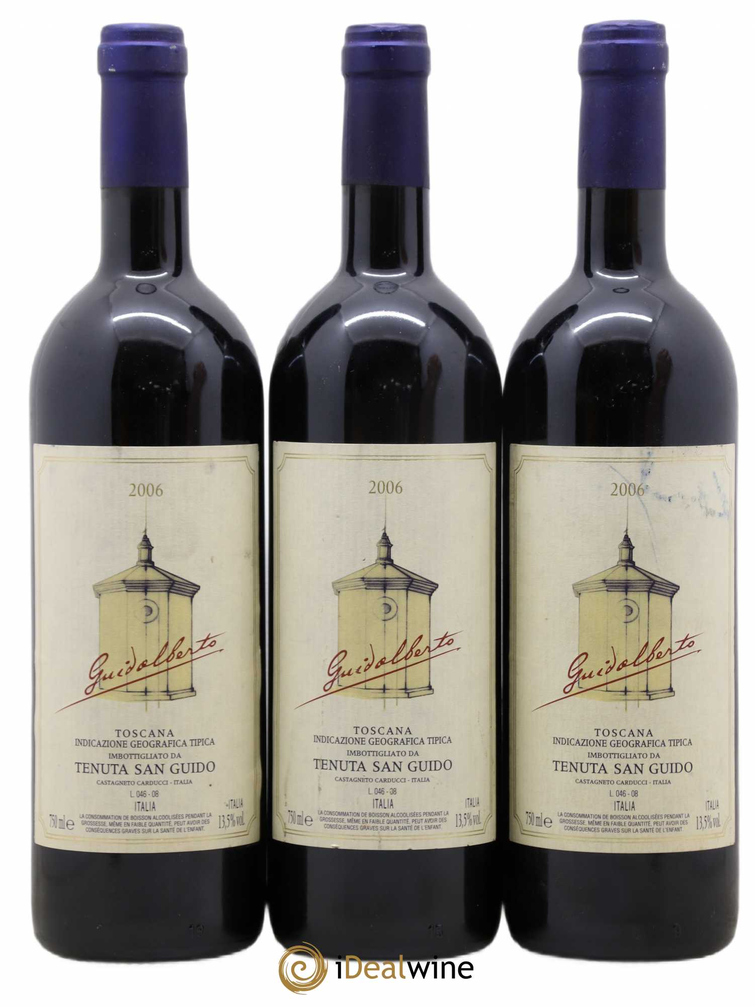 Toscana IGT Guidalberto Tenuta San Guido 2006 - Lot de 3 bouteilles - 0