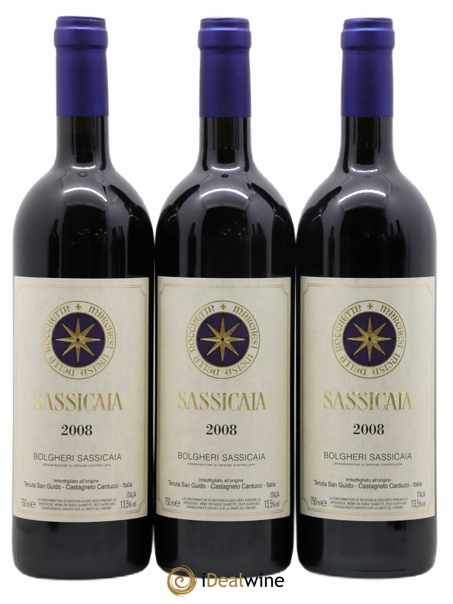 Bolgheri DOC Sassicaia Tenuta San Guido 2008 - Lot de 6 bouteilles - 1