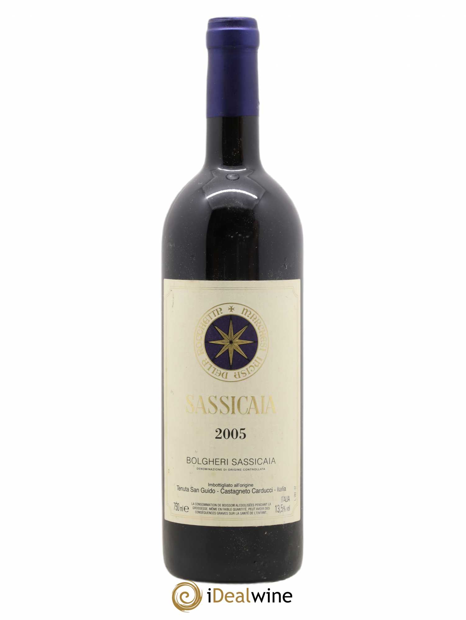 Bolgheri DOC Sassicaia Tenuta San Guido 2005 - Lot de 1 bouteille - 0