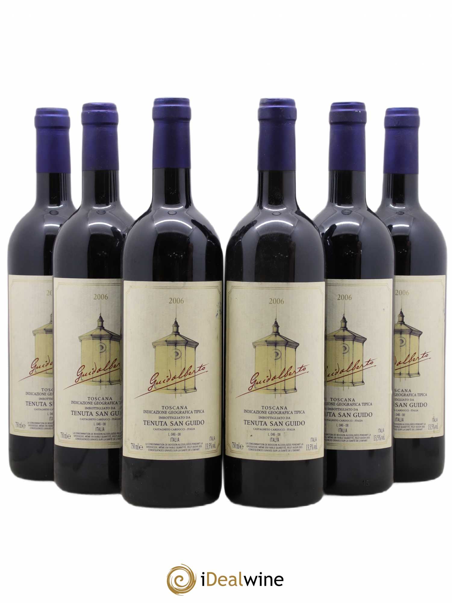Toscana IGT Guidalberto Tenuta San Guido 2006 - Lot de 6 bouteilles - 0