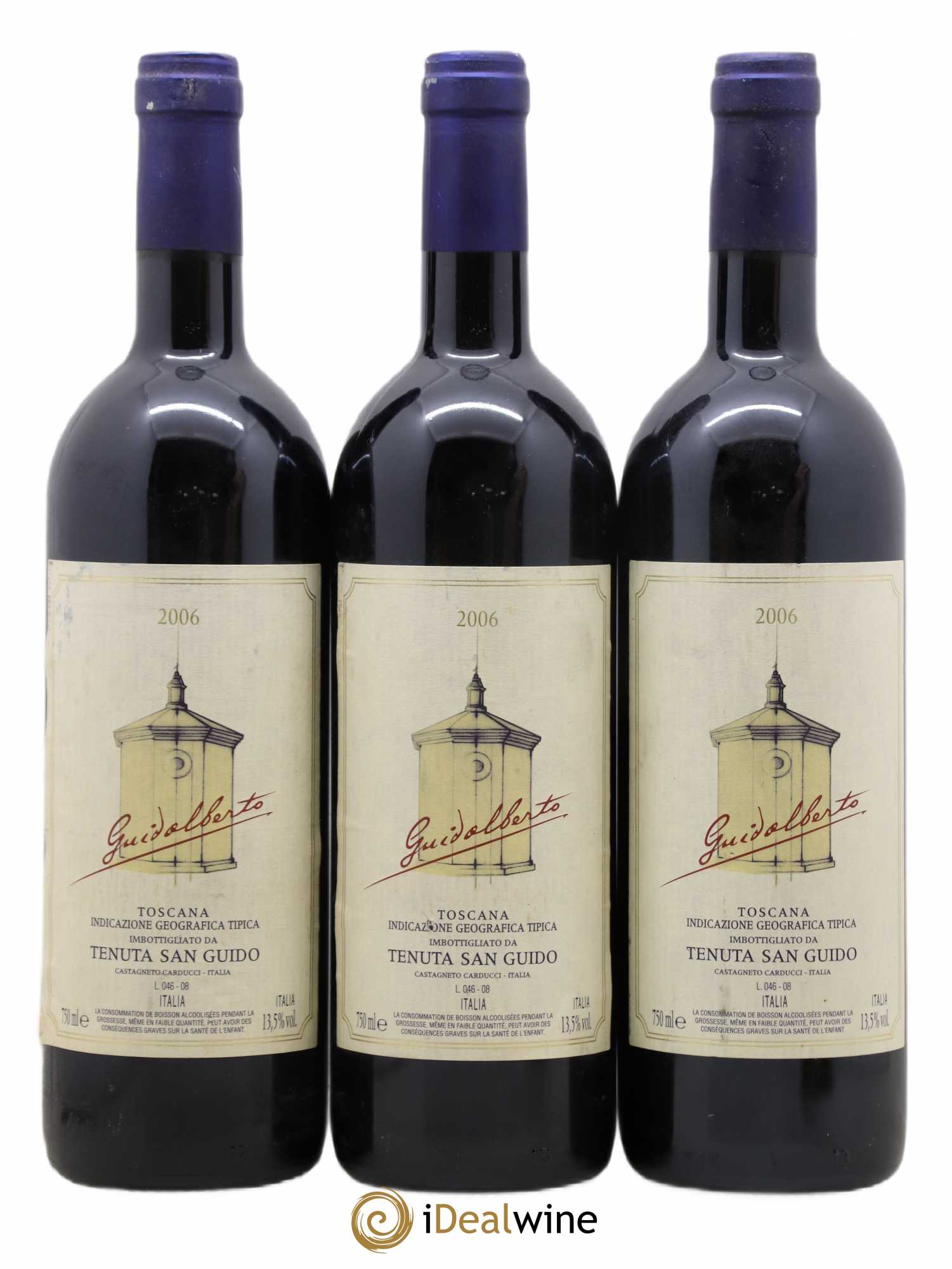 Toscana IGT Guidalberto Tenuta San Guido 2006 - Lot de 3 bouteilles - 0