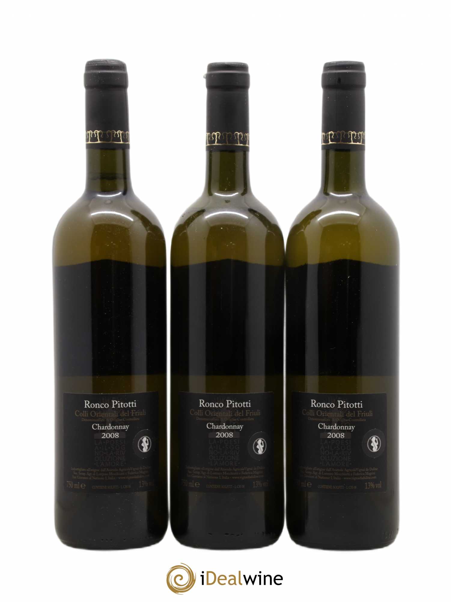 Frioul Colli Orientali del Friuli Chardonnay Ronco Pitotti Vignai da Duline 2008 - Posten von 3 Flaschen - 1