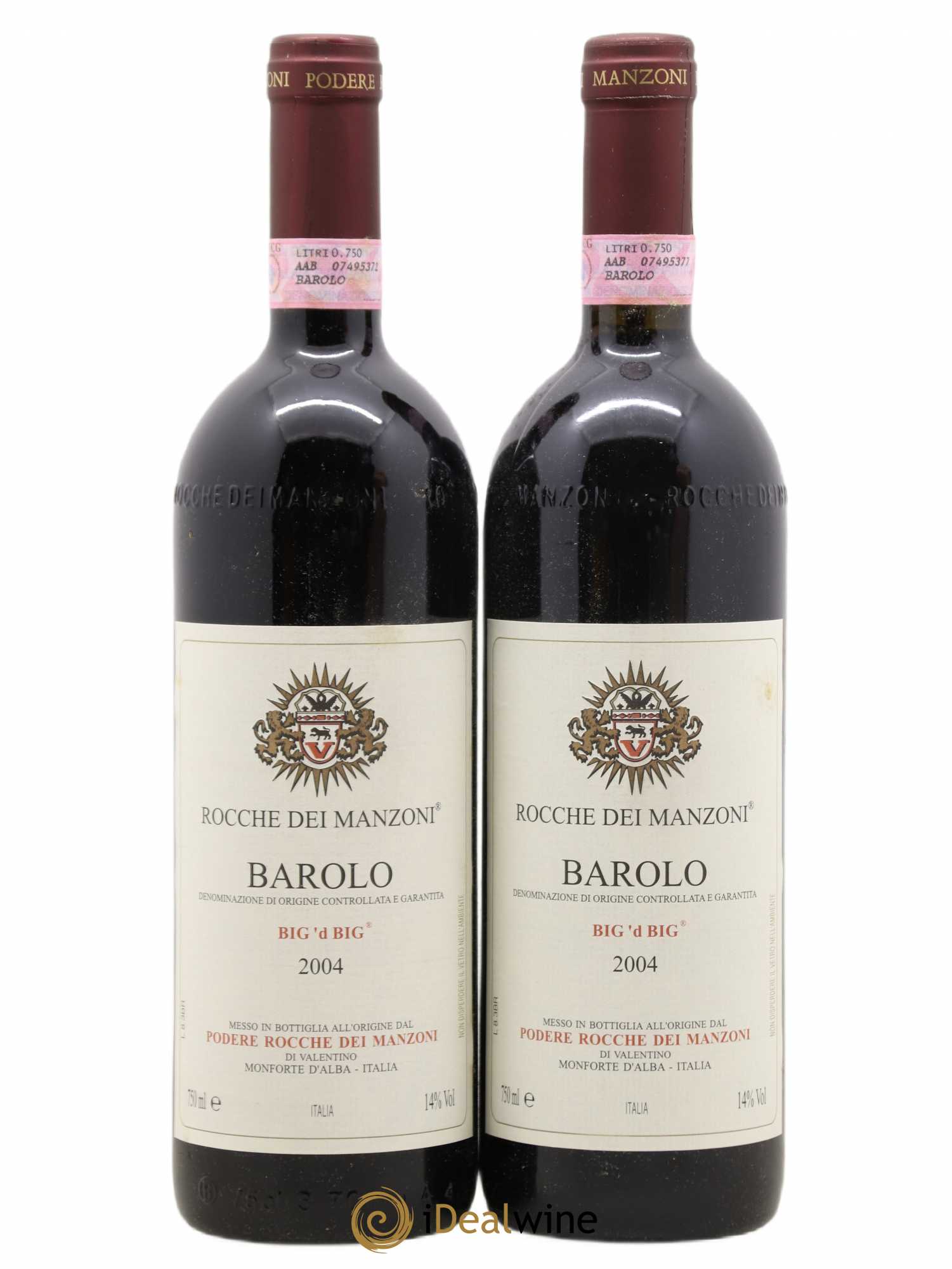 Barolo Big d'Big Podere Rocche dei Manzoni Di Valentino 2004 - Lot de 2 bouteilles - 0
