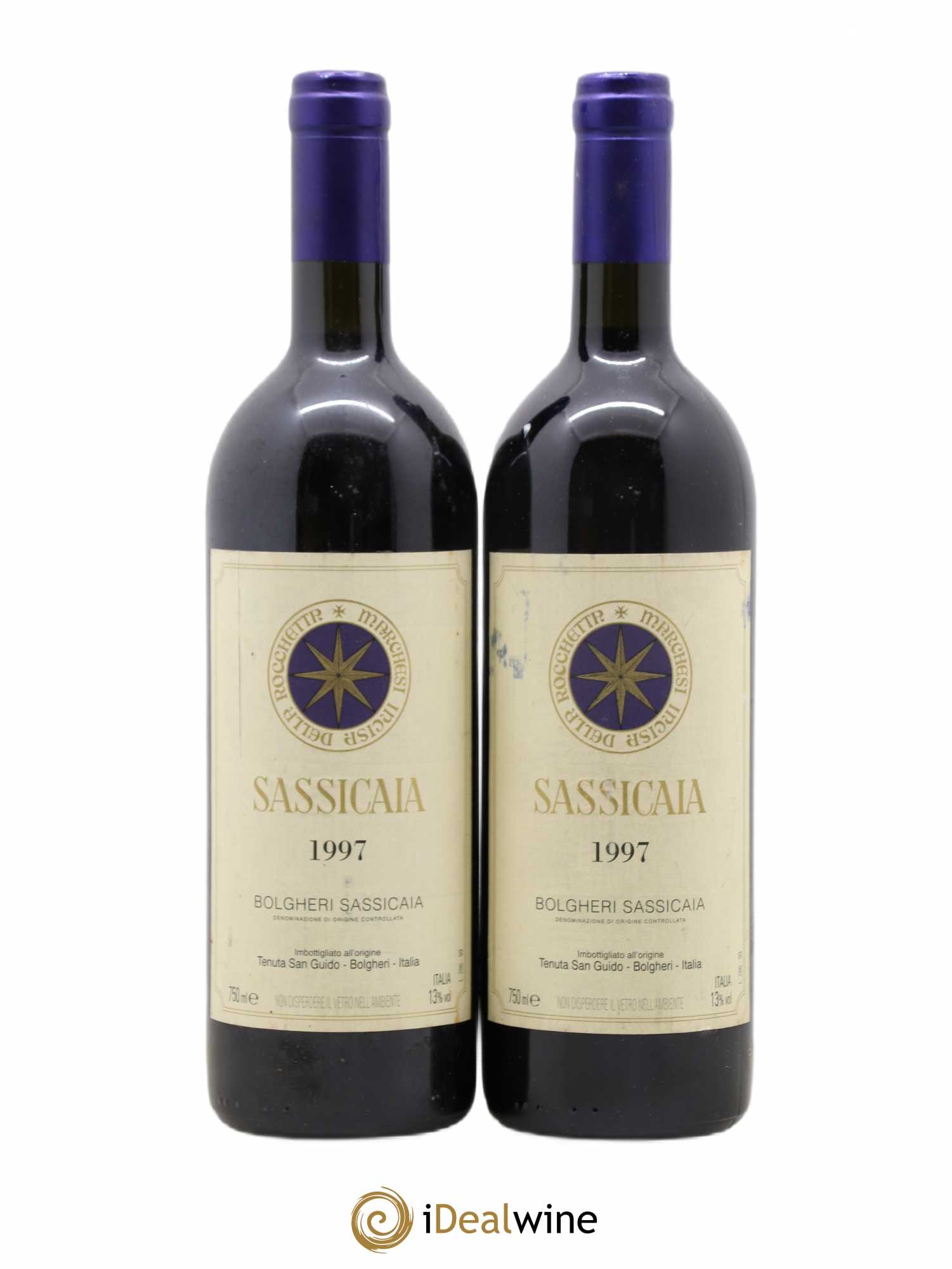 Bolgheri DOC Sassicaia Tenuta San Guido 1997 - Lot de 2 bouteilles - 0