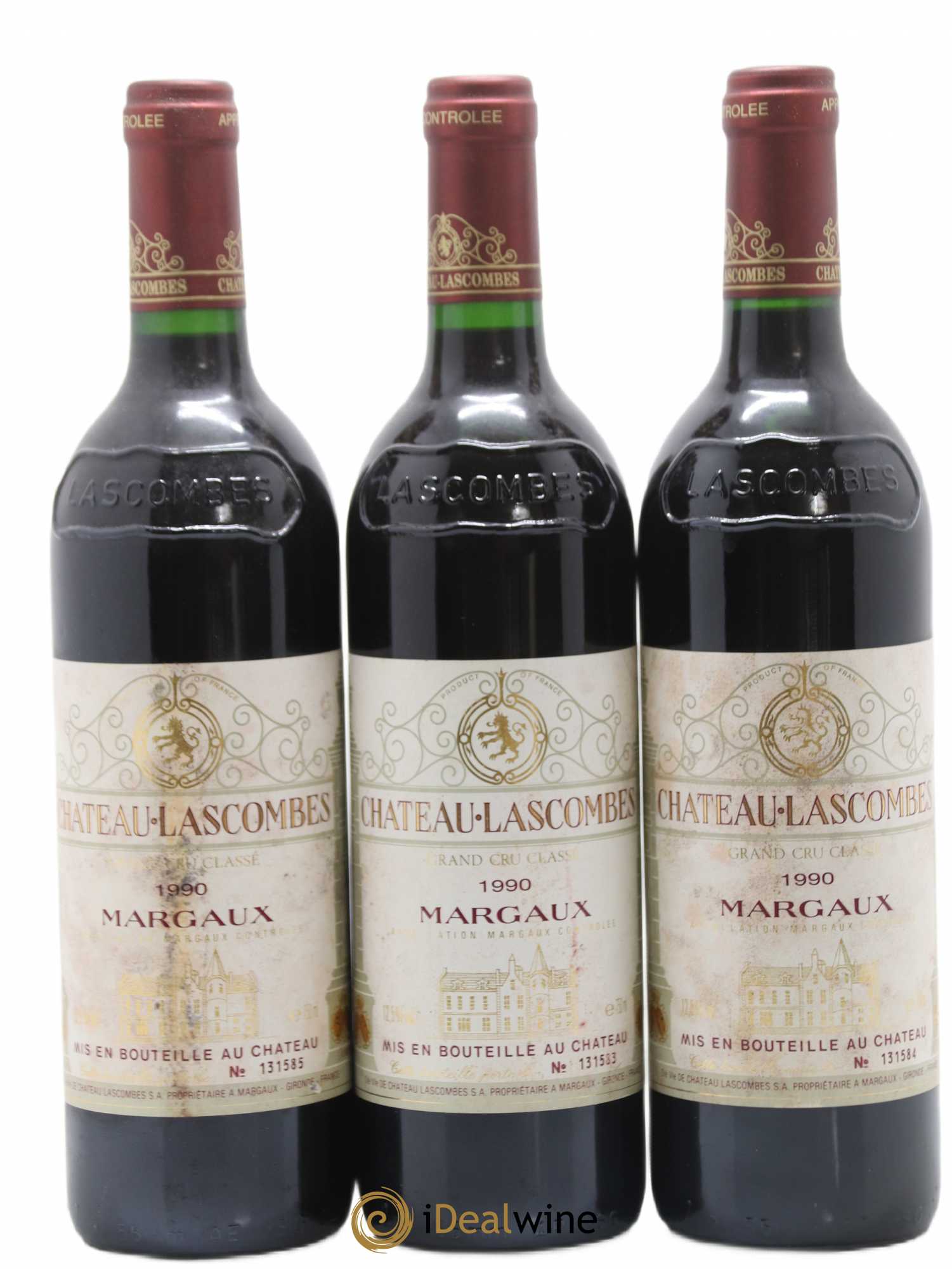 Château Lascombes 2ème Grand Cru Classé BOITE BOIS ABIMEE 1990 - Lot de 6 bouteilles - 2