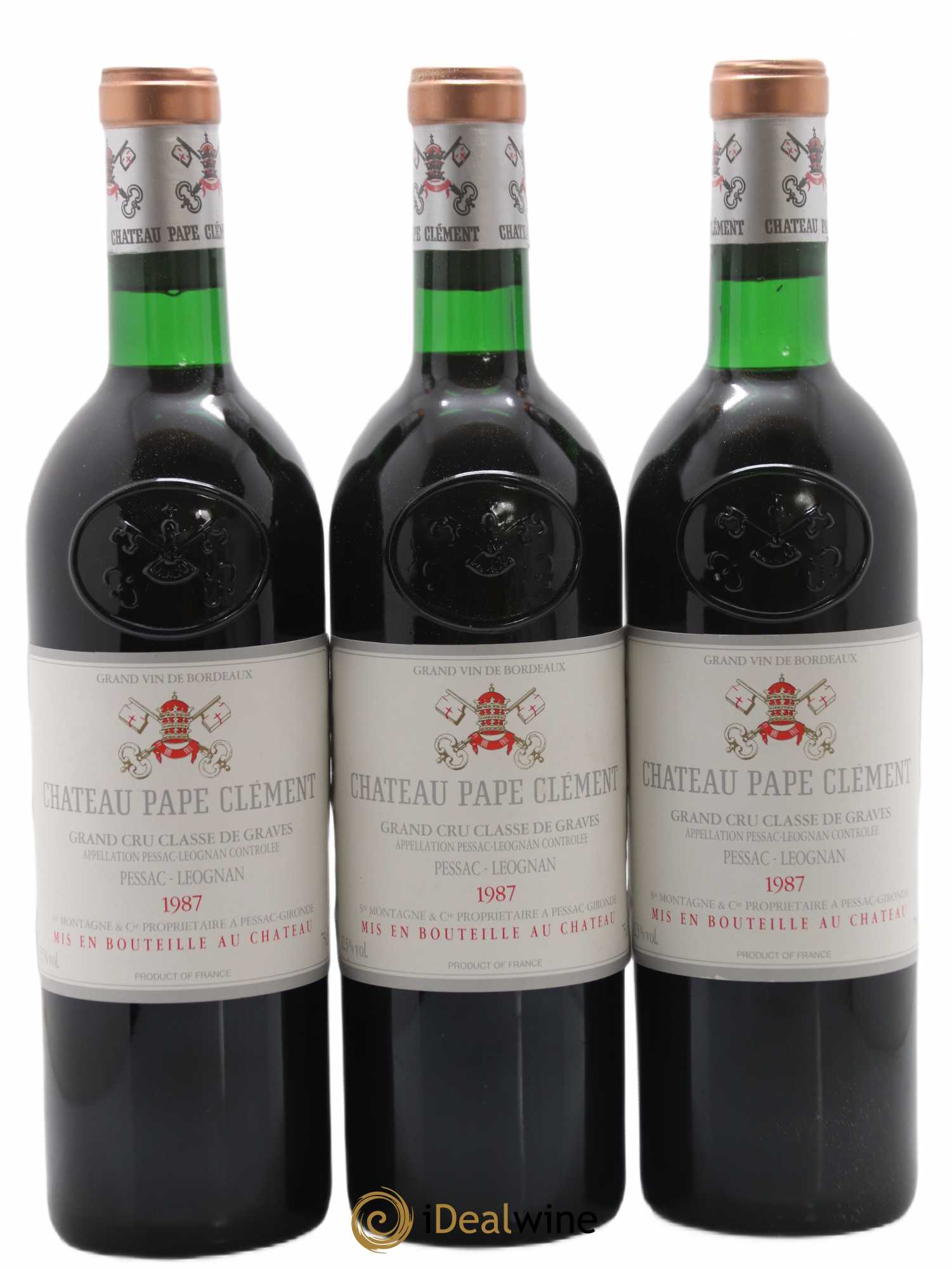 Château Pape Clément Cru Classé de Graves 1987 - Lot de 12 bouteilles - 1
