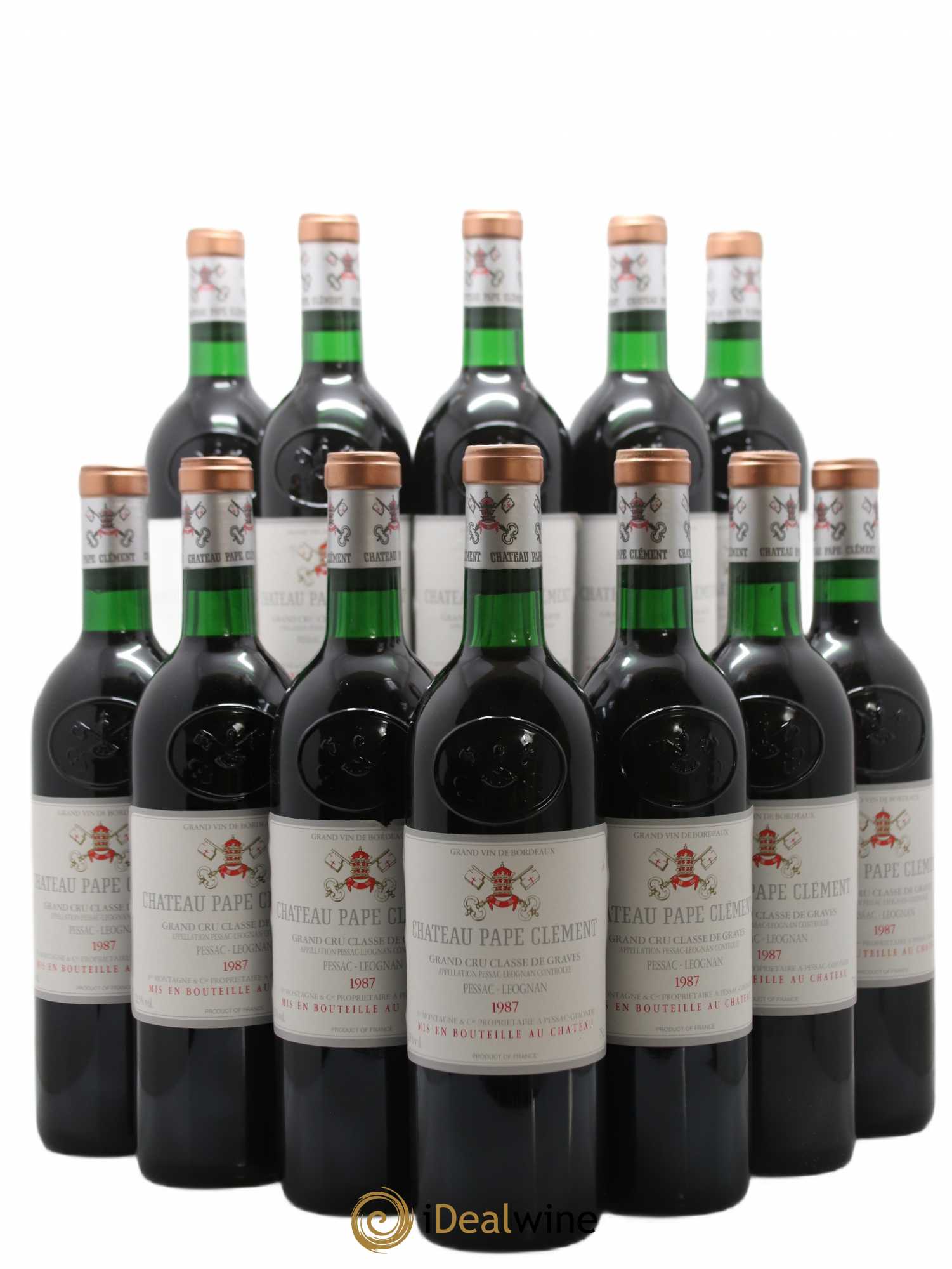 Château Pape Clément Cru Classé de Graves 1987 - Lot de 12 bouteilles - 0