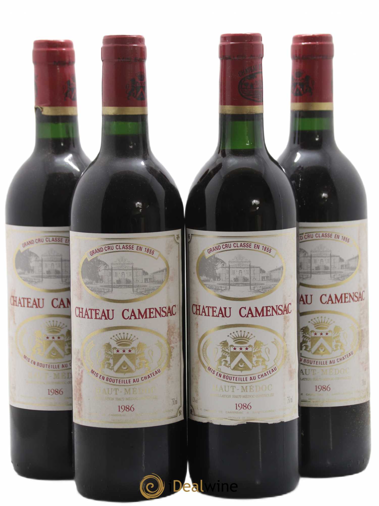 Château Camensac 5ème Grand Cru Classé 1986 - Lot de 4 bouteilles - 0