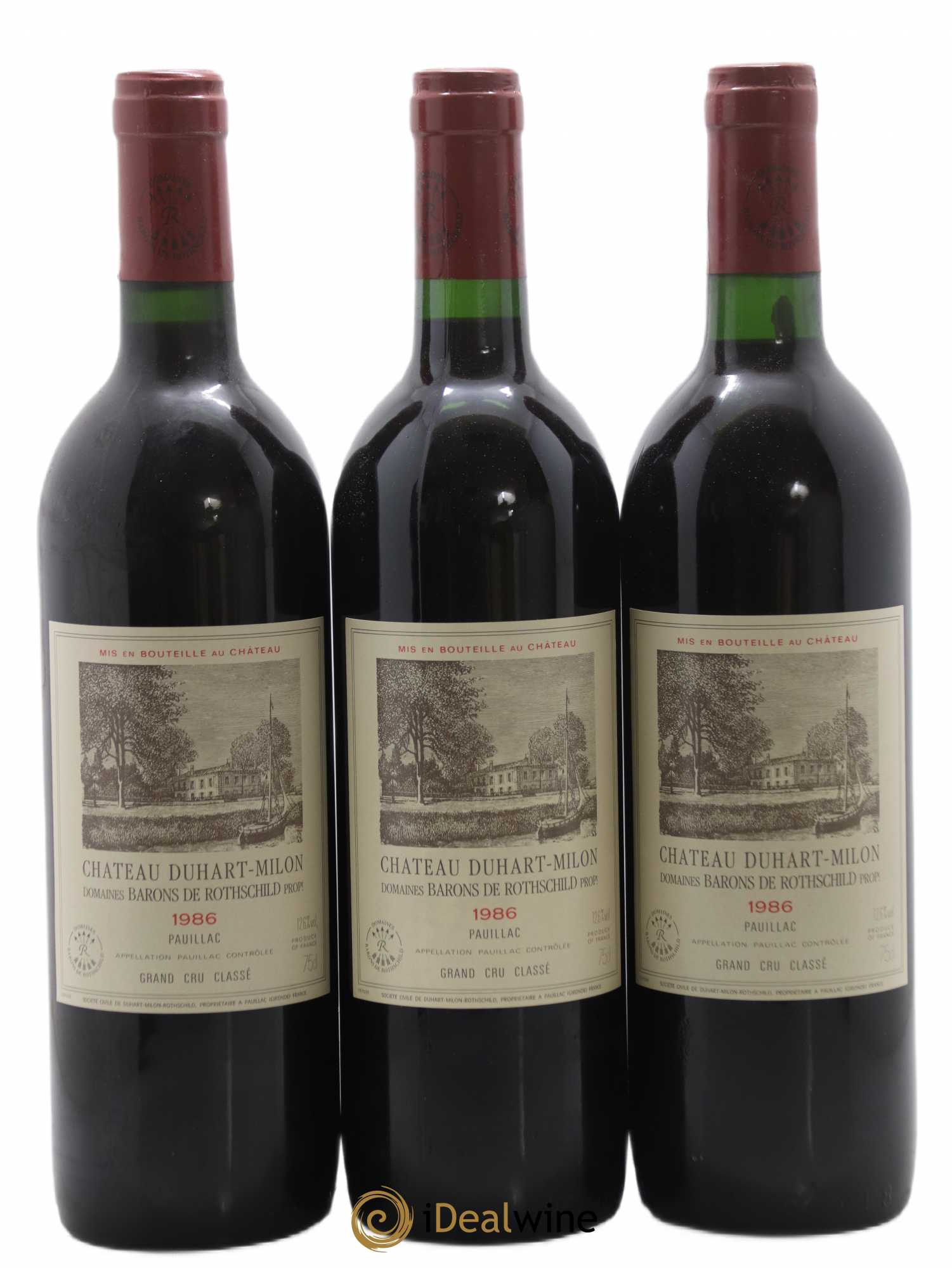 Château Duhart-Milon 4ème Grand Cru Classé 1986 - Lot de 12 bouteilles - 1