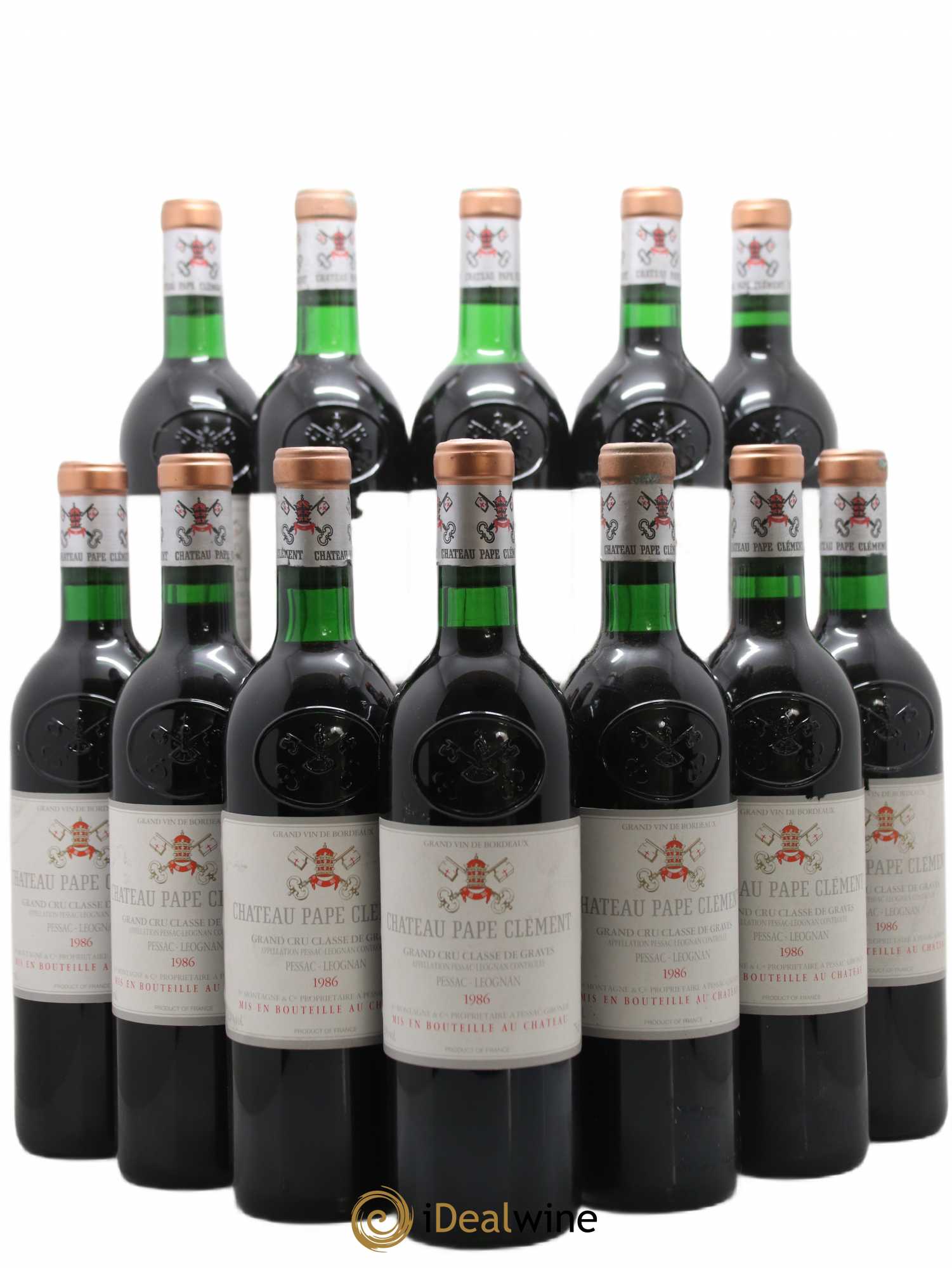 Château Pape Clément Cru Classé de Graves 1986 - Lot de 12 bouteilles - 0