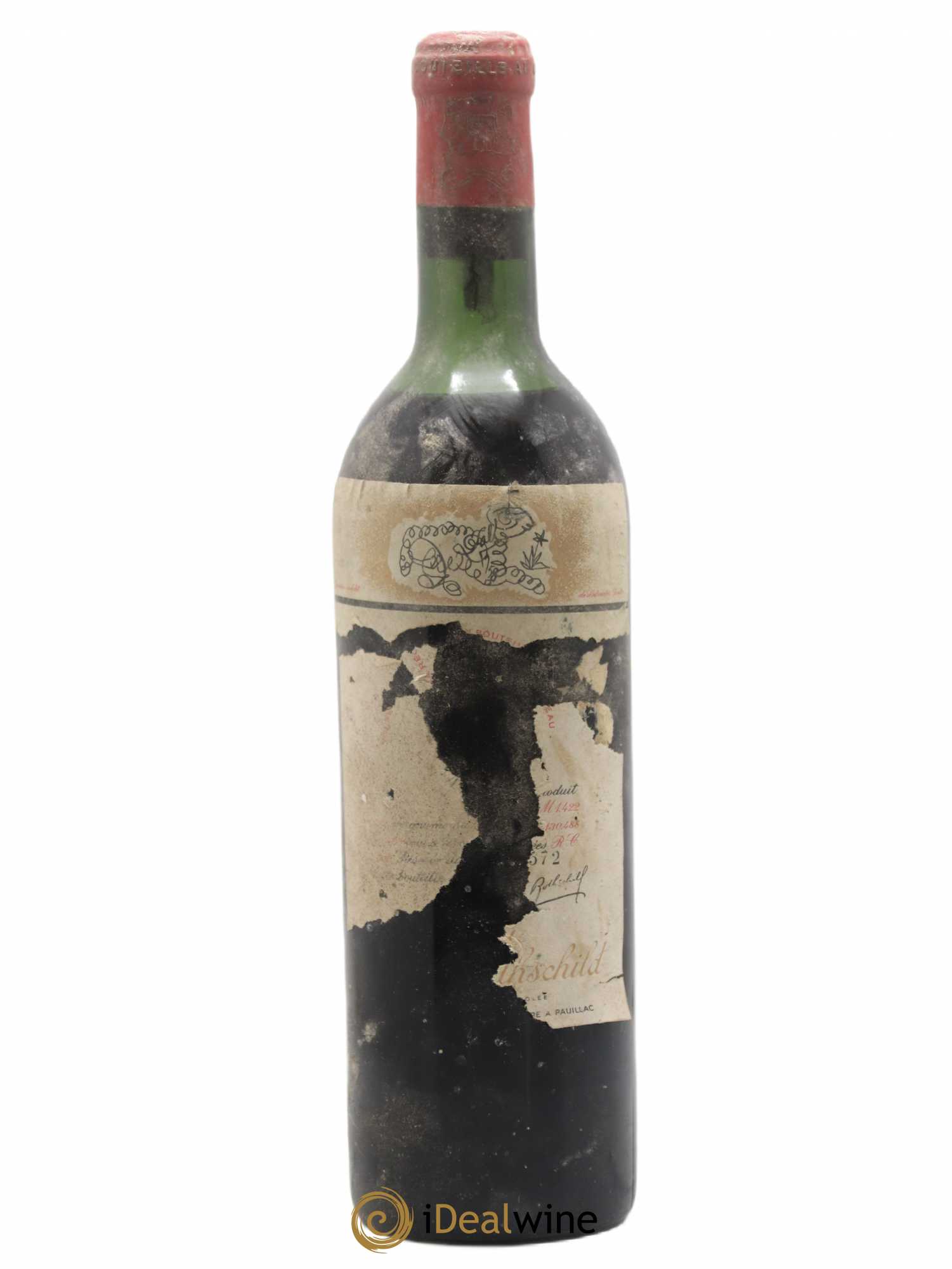 Château Mouton Rothschild 1er Grand Cru Classé 1958 - Lot de 1 bouteille - 0