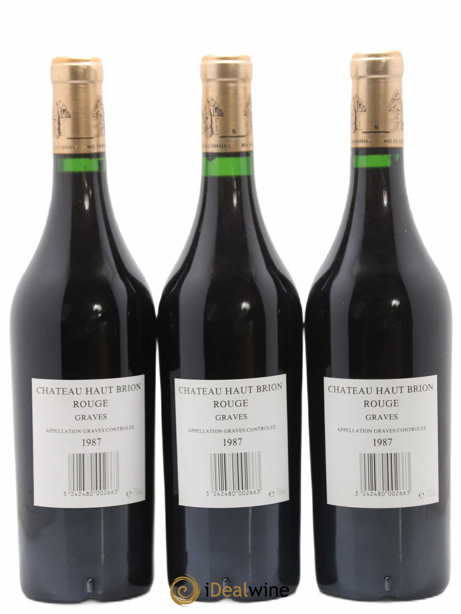 Château Haut Brion 1er Grand Cru Classé 1987 - Lot de 12 bouteilles - 8