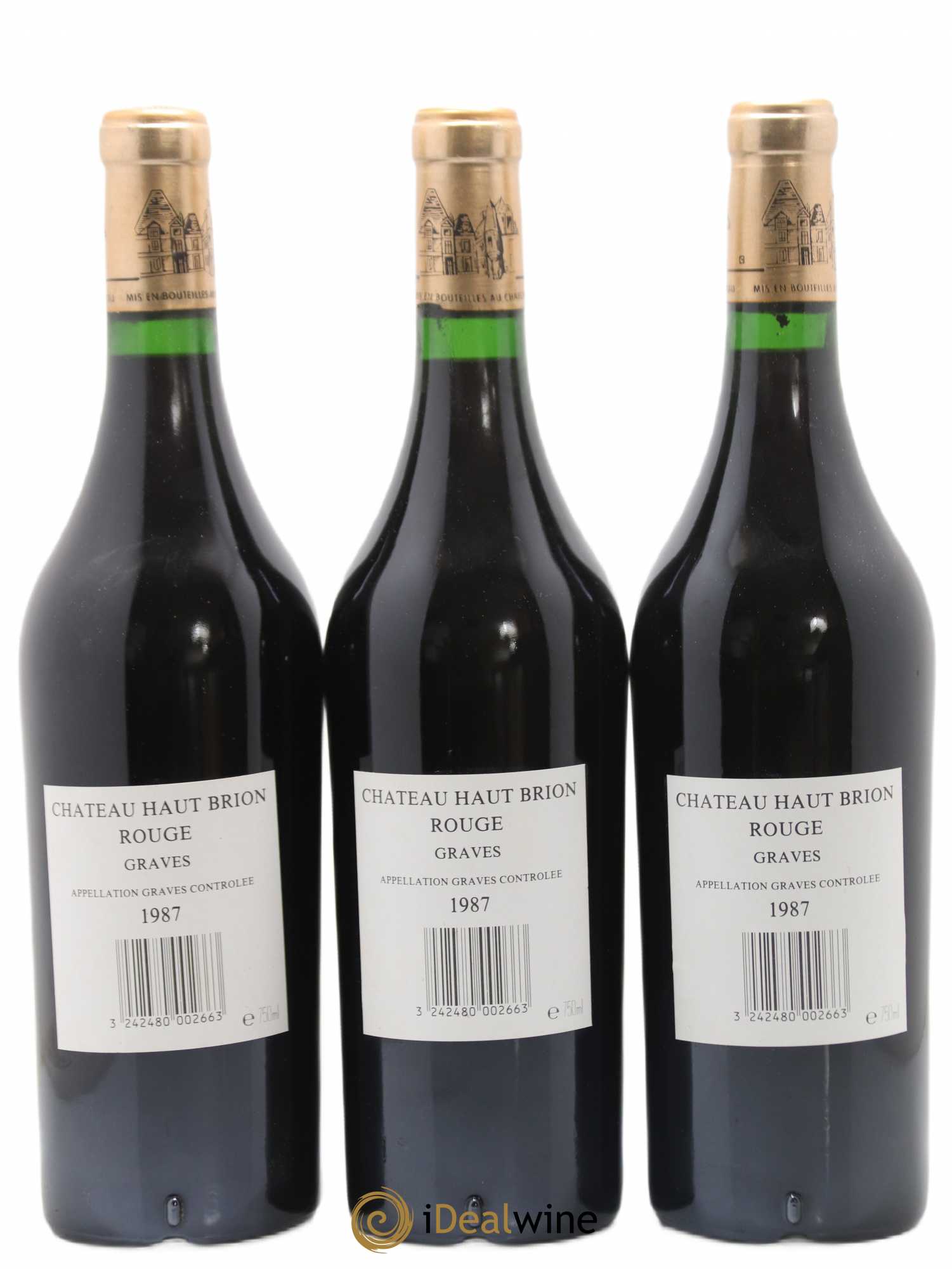 Château Haut Brion 1er Grand Cru Classé 1987 - Lot de 12 bouteilles - 6