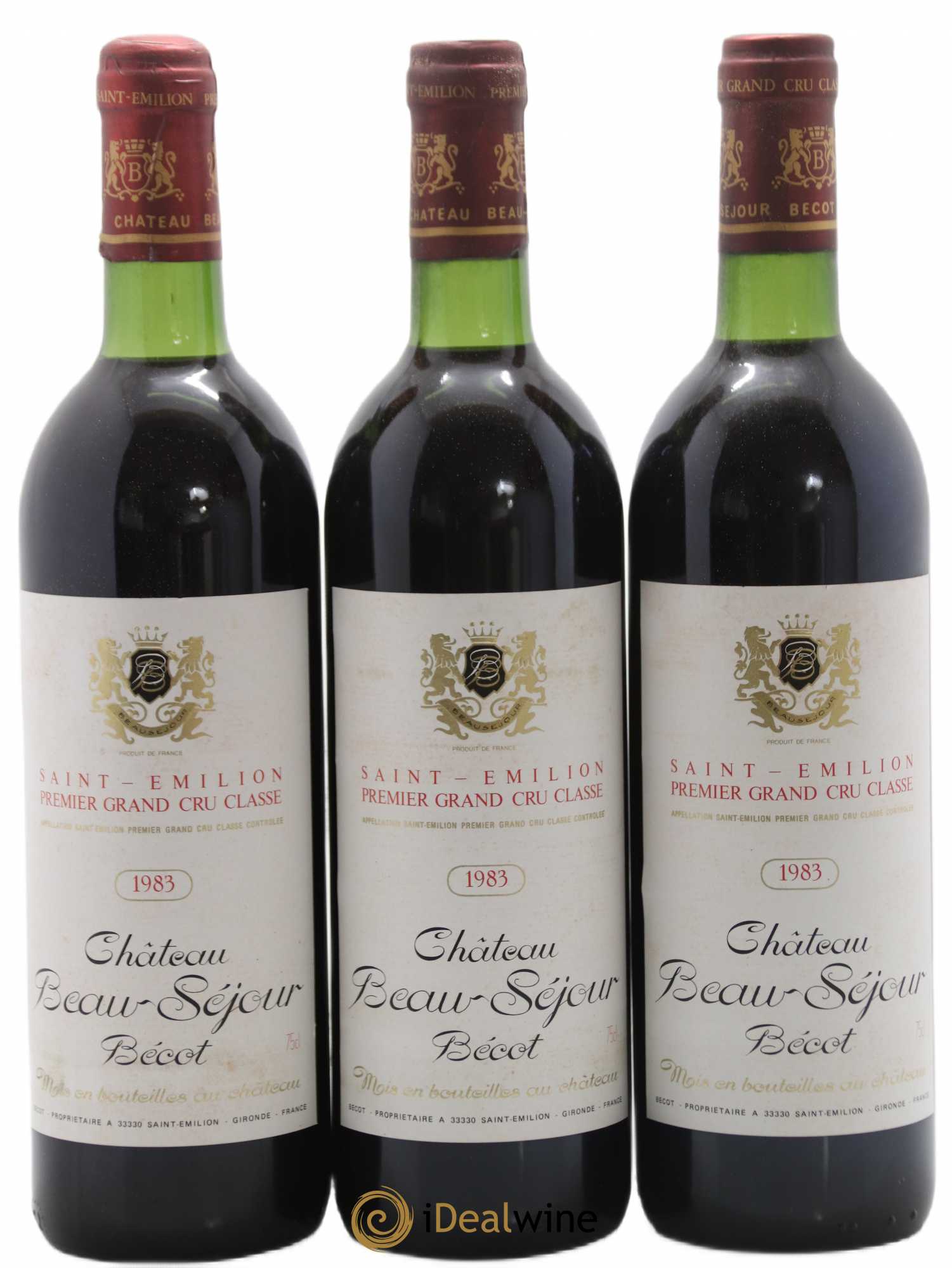 Château Beau-Séjour Bécot 1er Grand Cru Classé B 1983 - Lot de 12 bouteilles - 1