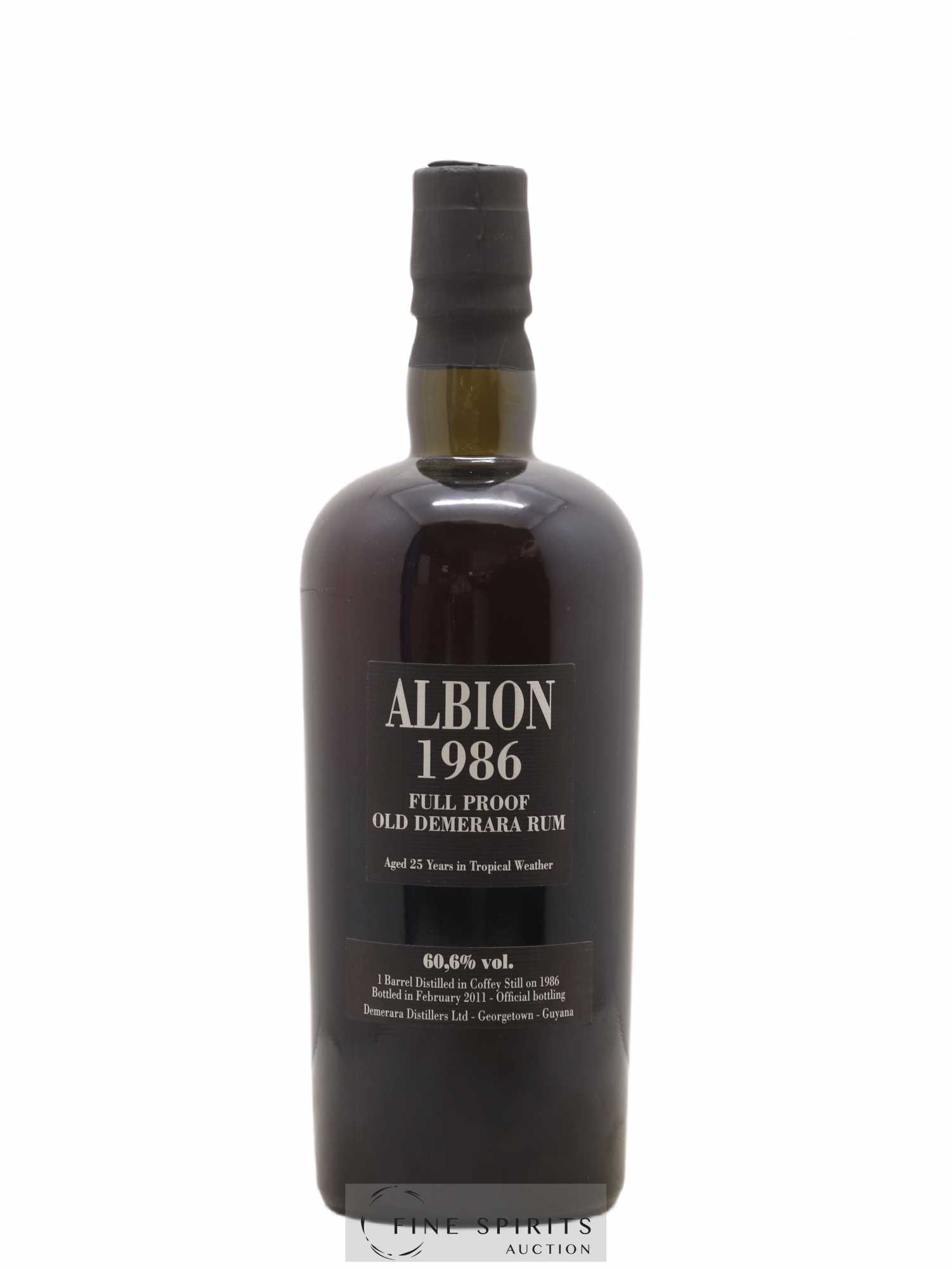 Albion 25 years 1986 Velier Full Proof Barrels AW - Cask n°10546 - bottled in 2011 - Lot de 1 bouteille - 1