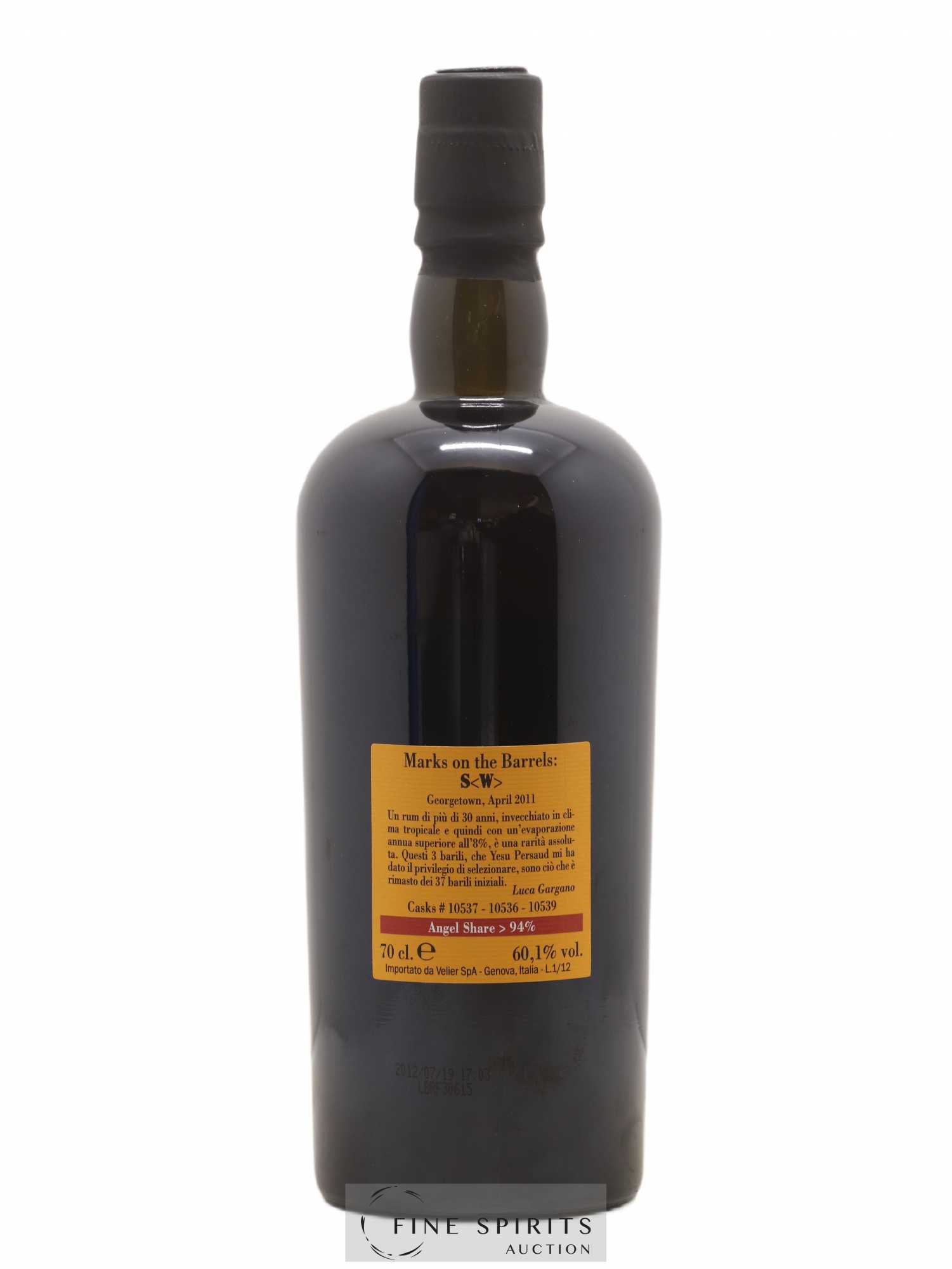 Diamond 31 years 1981 Velier Barrels S W Casks n°10537-36-39 - 810 bottles - bottled in 2012 - Lot de 1 bouteille - 2