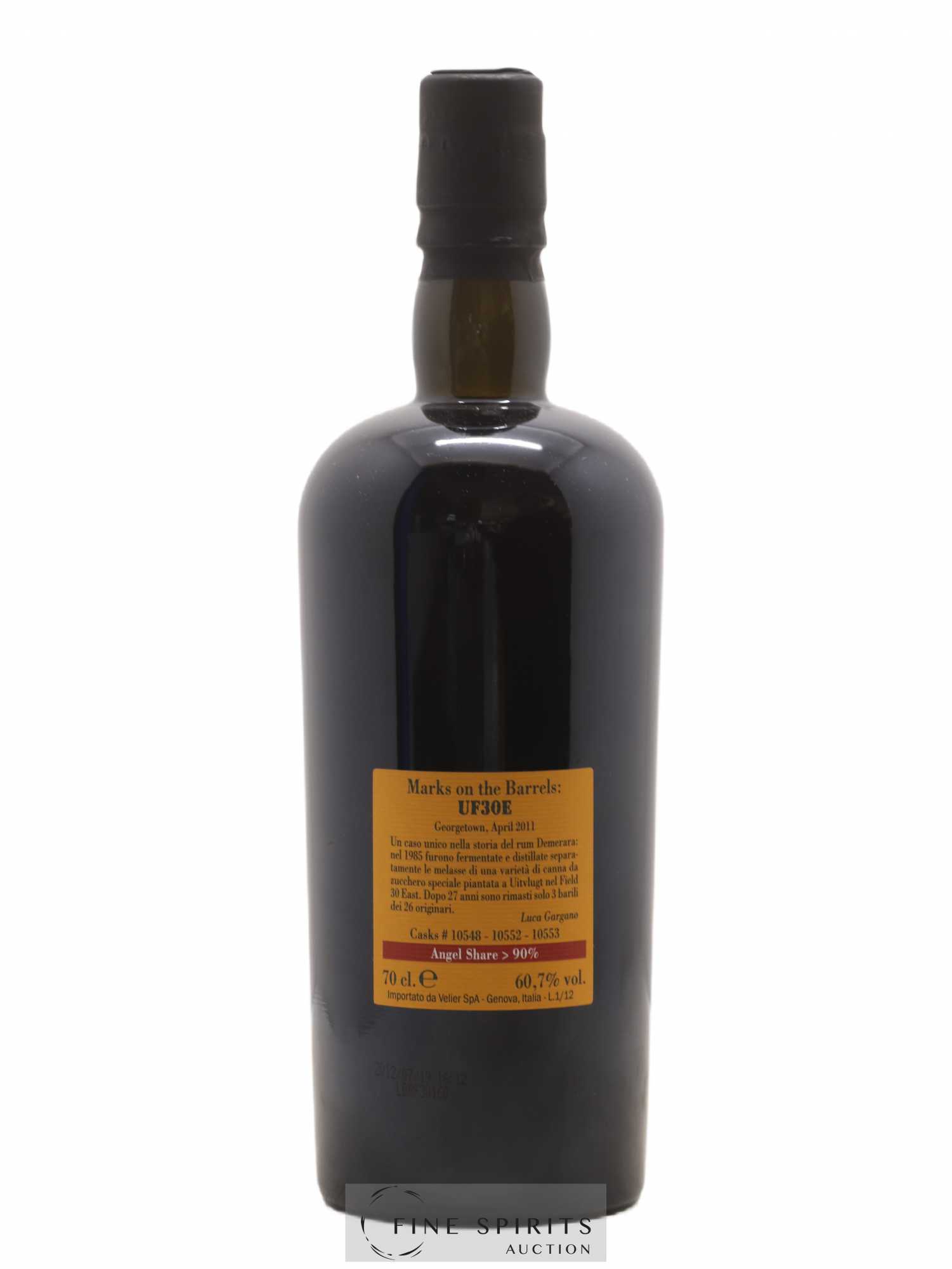 UF30E 27 years 1985 Velier Stock of 3 barrels Casks n°10548-552-553 - bottled 2012 Limited Edition 814 Bottles - Lot de 1 bouteille - 2