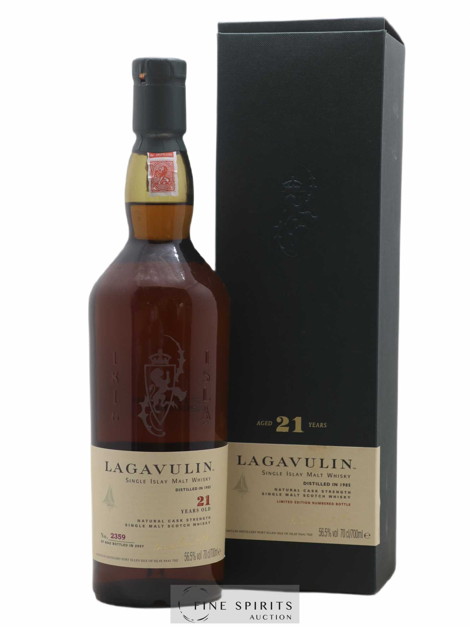 Lagavulin 21 years 1985 Of. Natural Cask Strength One of 6642 - bottled 2007 - Lot de 1 bouteille - 0