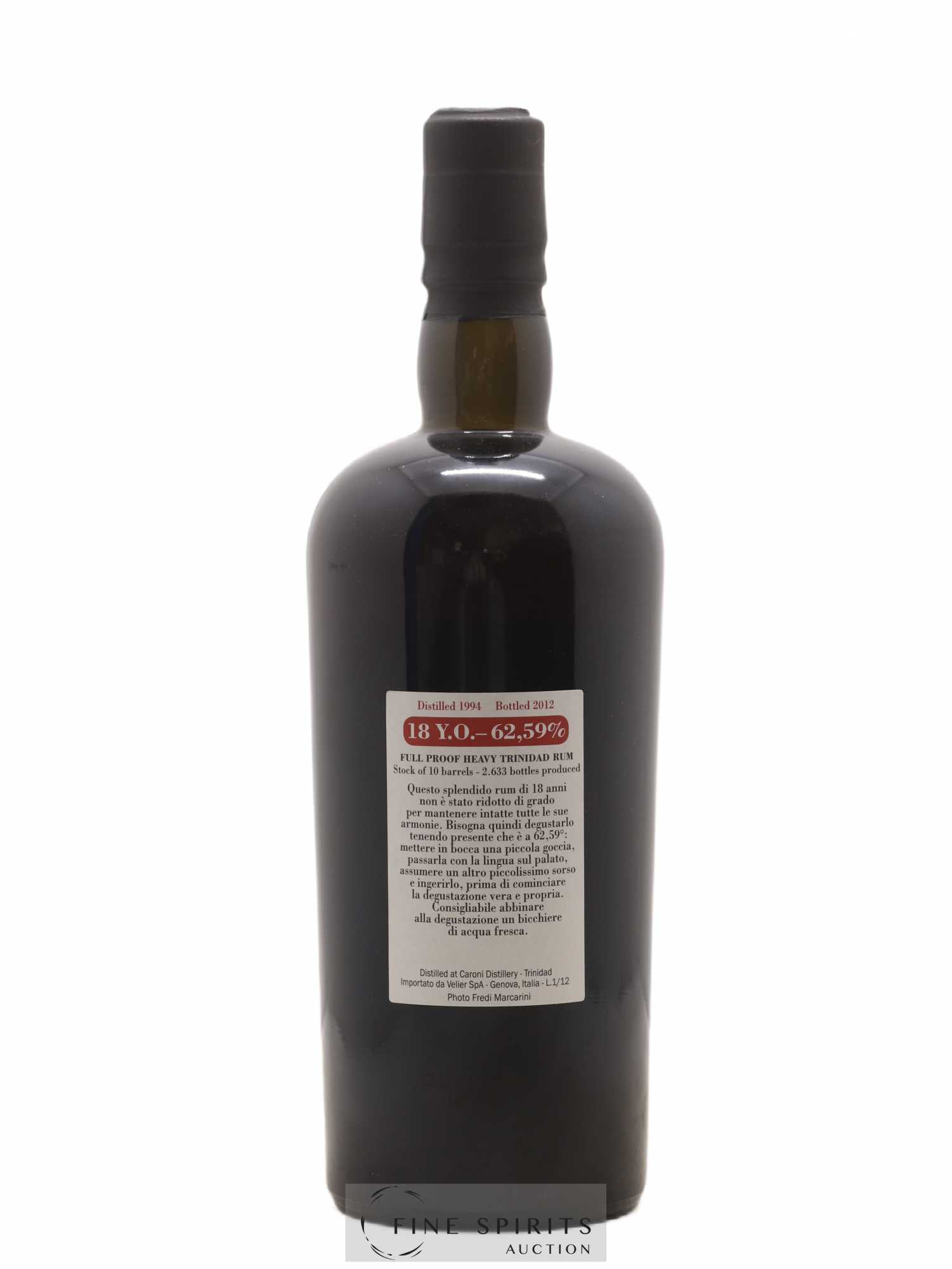 Caroni 18 years 1994 Velier Stock of 10 Barrels One of 2633 - bottled 2012 - Lot de 1 bouteille - 2