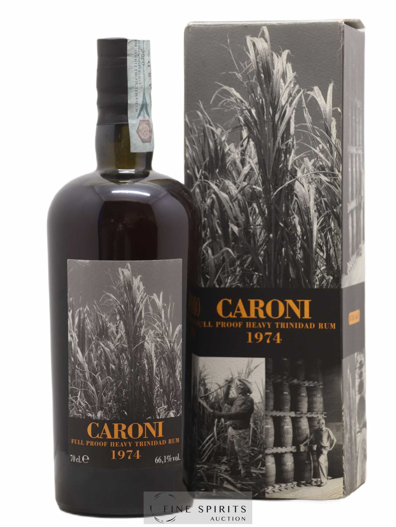 Caroni 34 years 1974 Velier Stock of 7 drums - One of 2000 - bottled 2008 Full Proof - Lot de 1 bouteille - 0