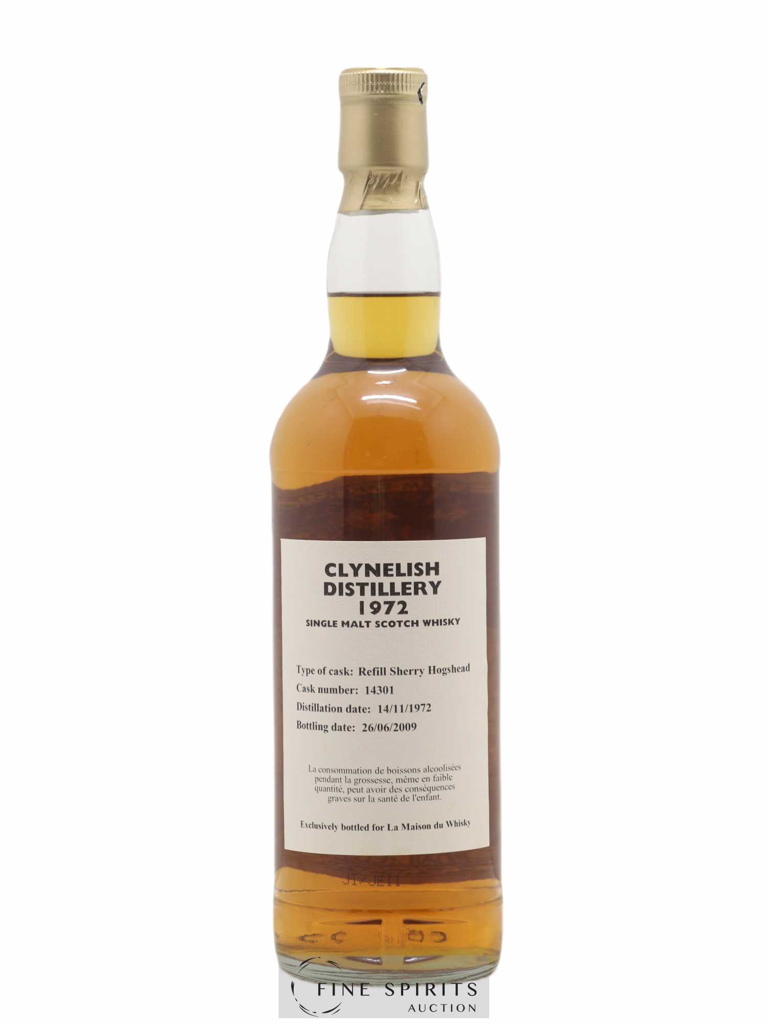 Clynelish 36 years 1972 Gordon & MacPhail The Dram Taker's Refill Sherry Hogshead Cask n°14301 - Bottled 2009 LMDW - Lot de 1 bouteille - 2