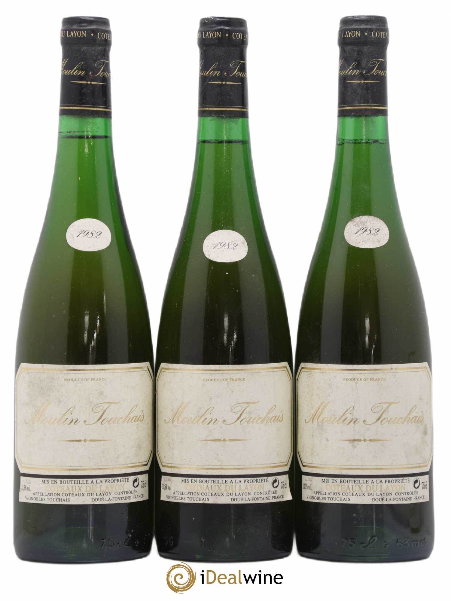 Coteaux du Layon Moulin Touchais 1982 - Lot de 3 bouteilles - 0